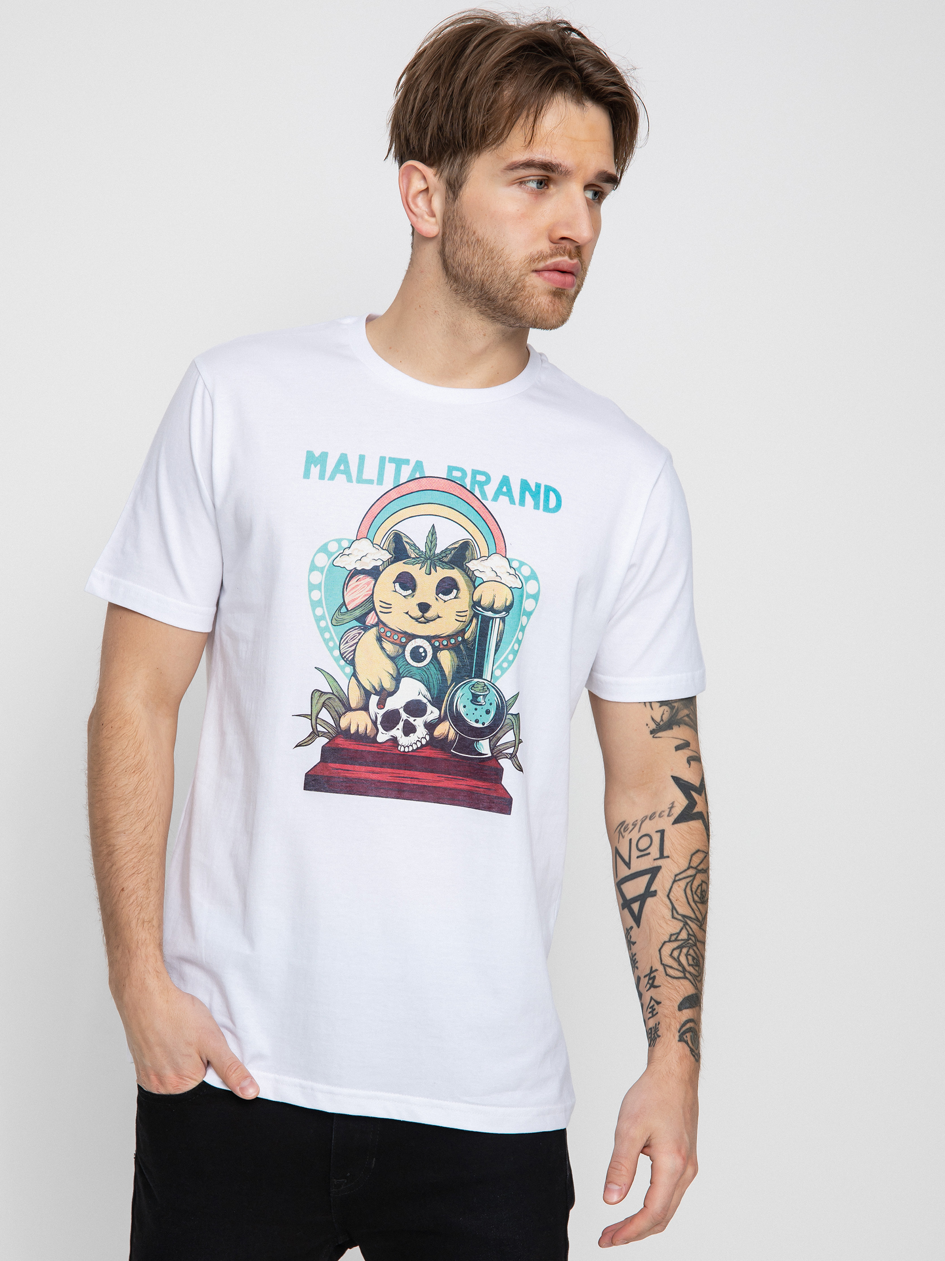 Malita Lucky Cat póló (white)