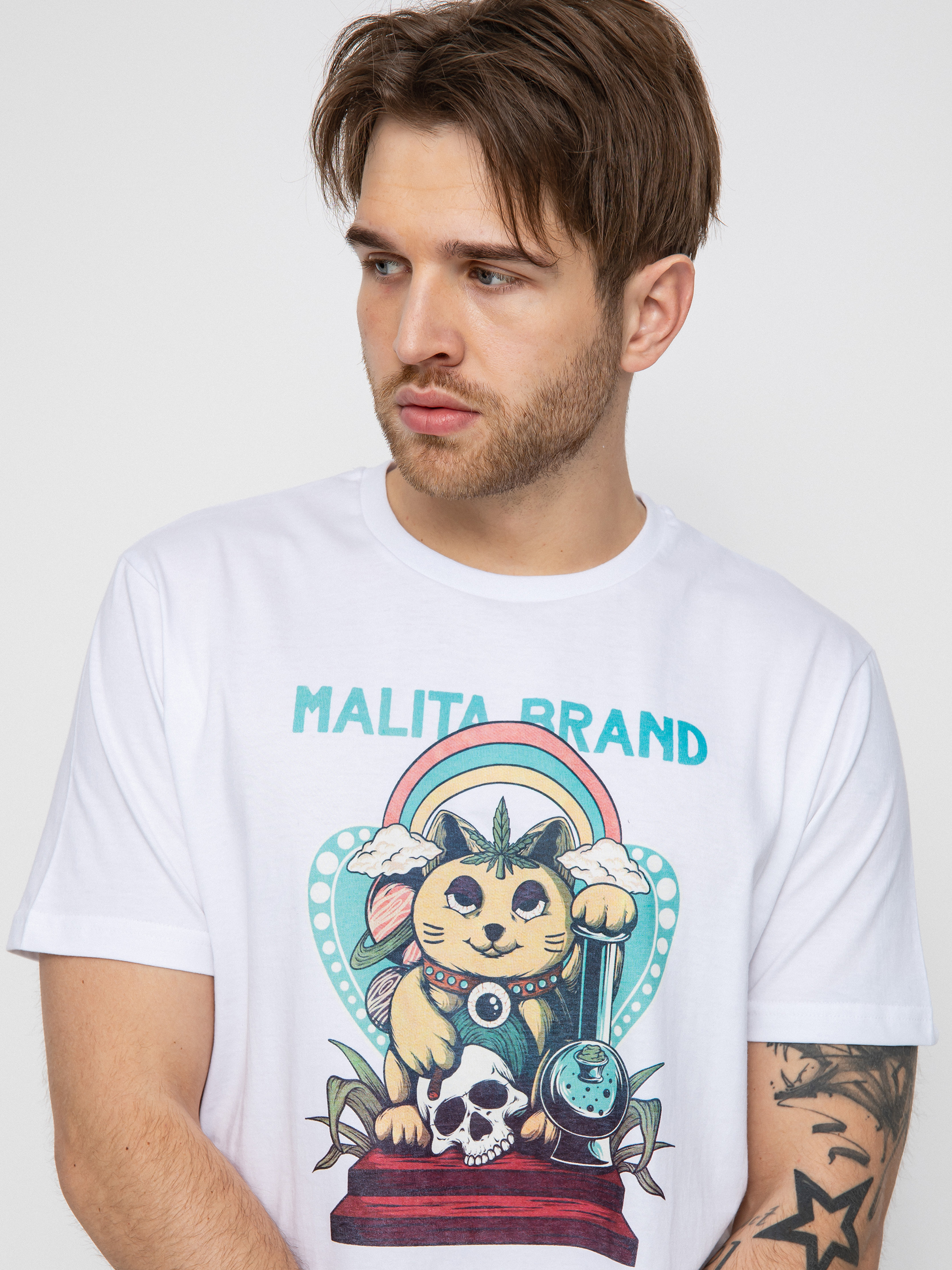 Malita Lucky Cat póló (white)