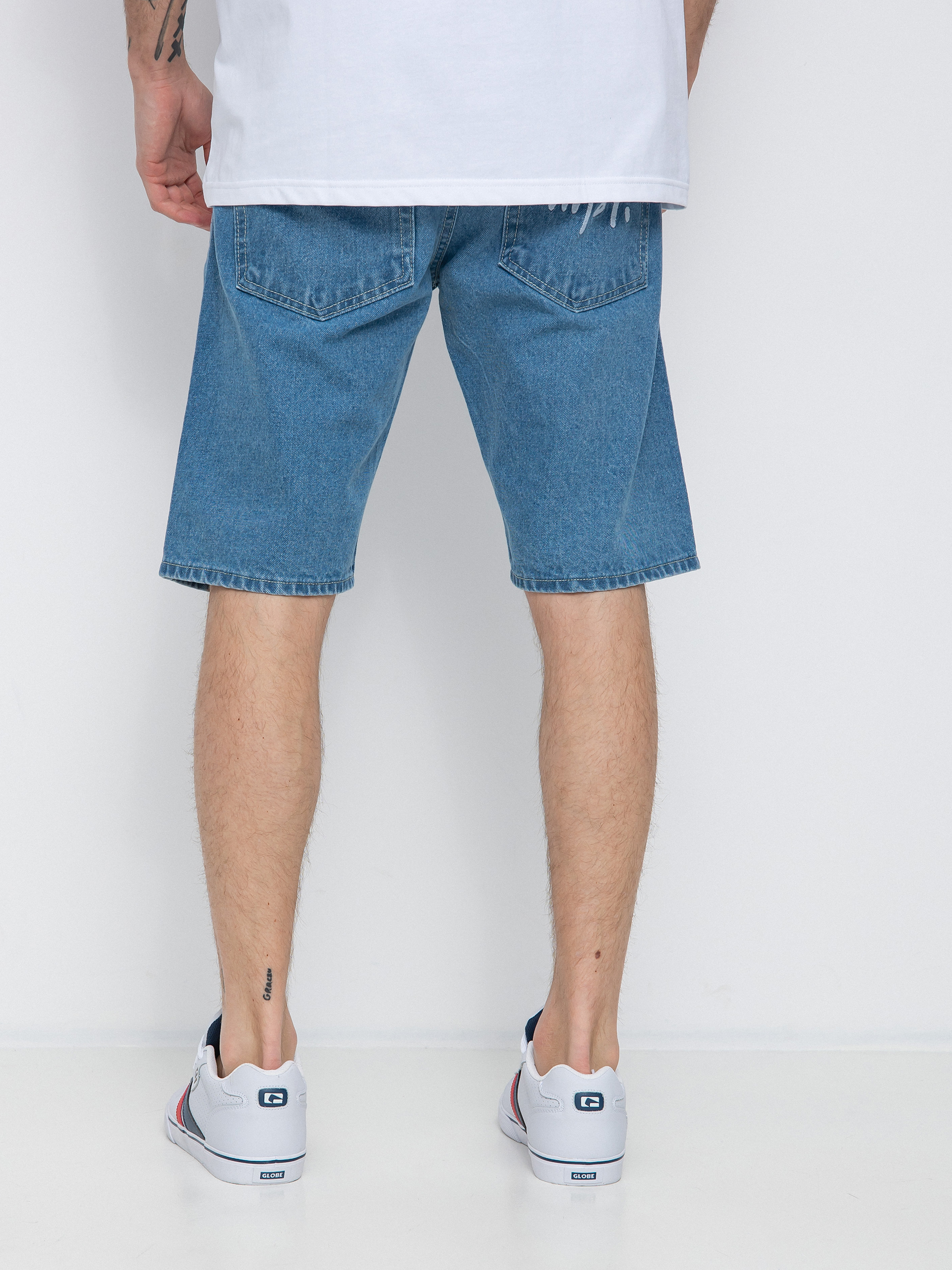 MassDnm Signature Jeans Straight Fit Rövidnadrág (light blue)