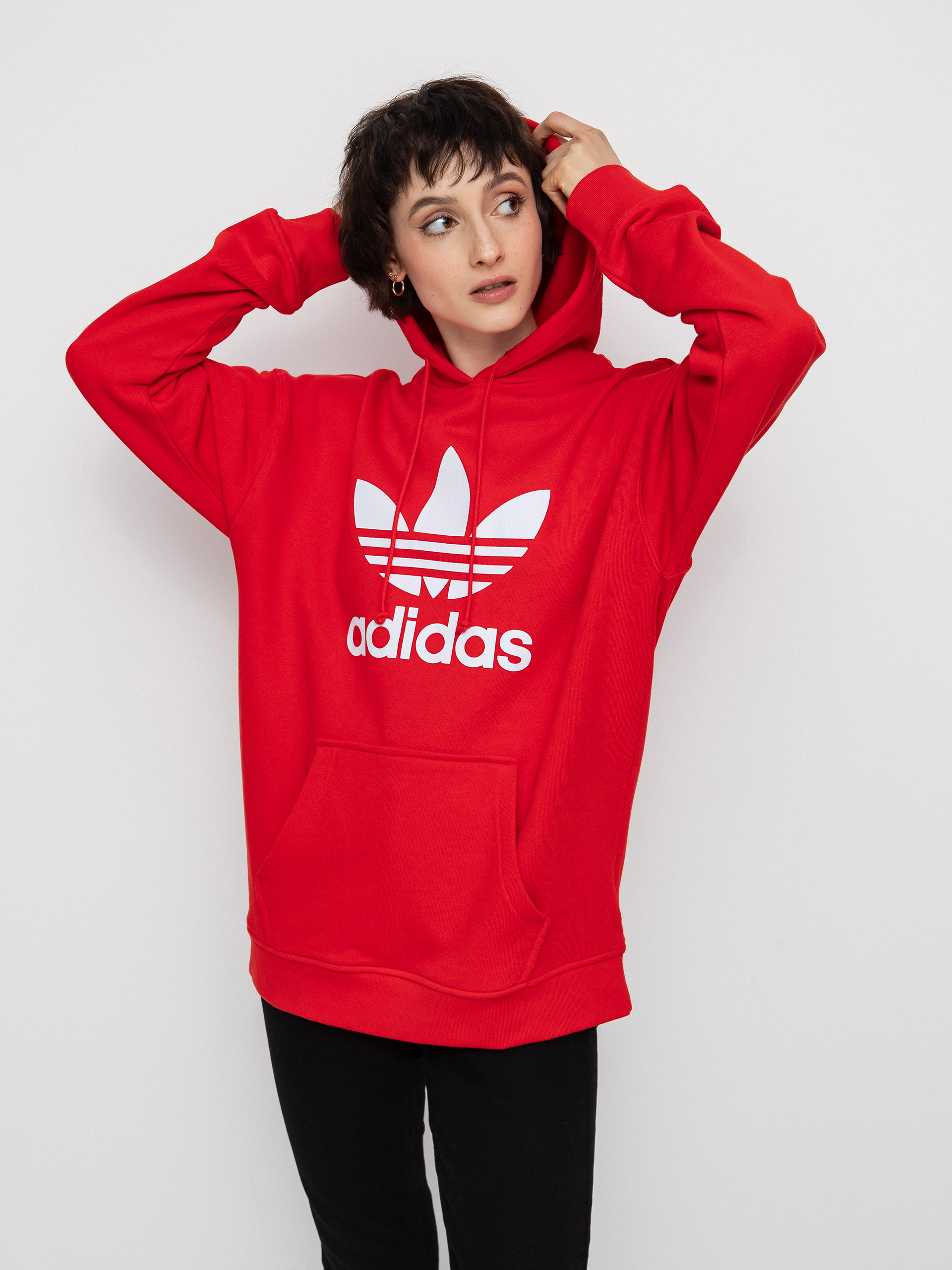 adidas Originals Trf HD Kapucnis pulóver Wmn (vivid red)