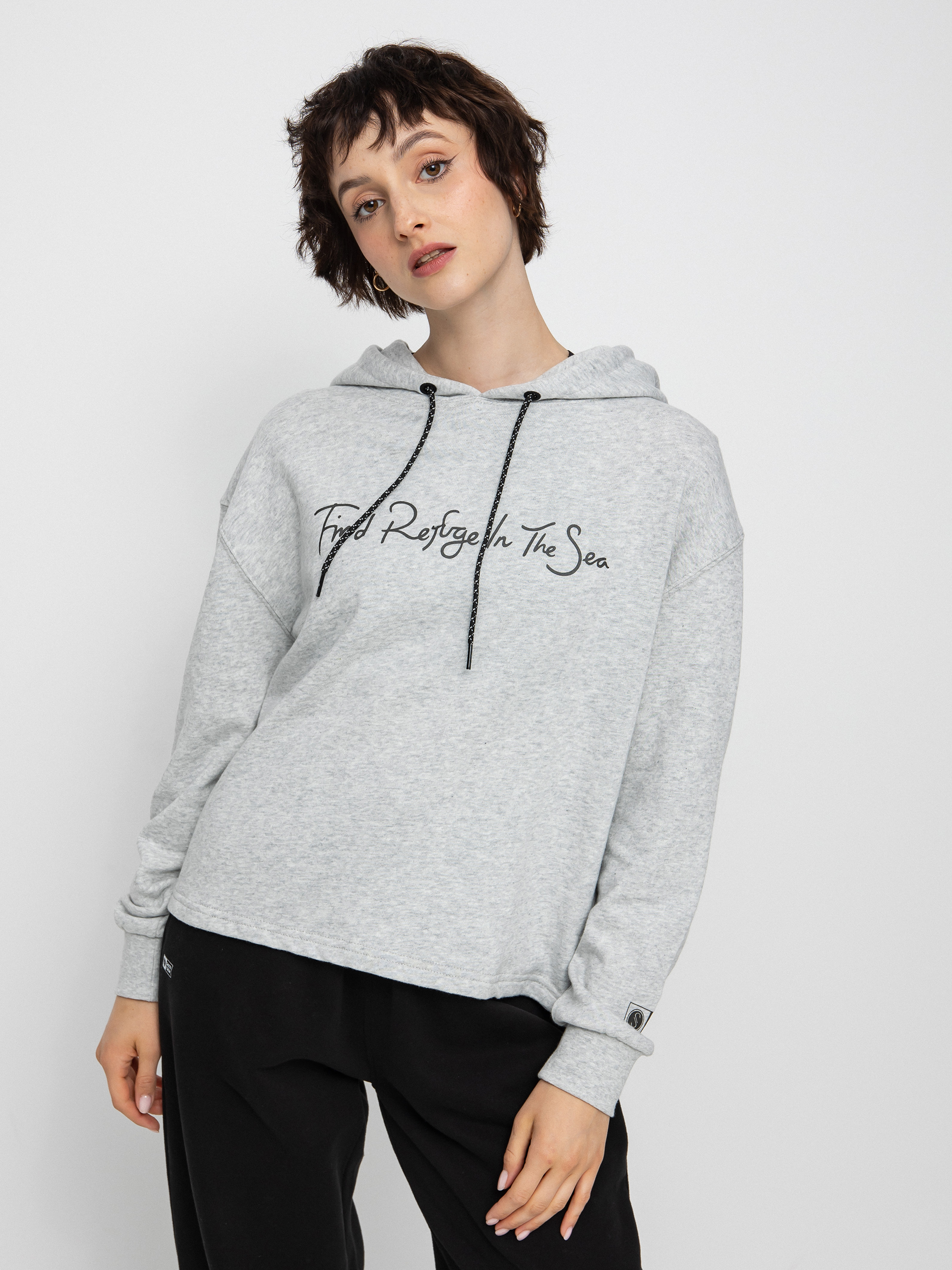 Salty Crew Sand Set Crop Kapucnis pulóver Wmn (athletic heather)