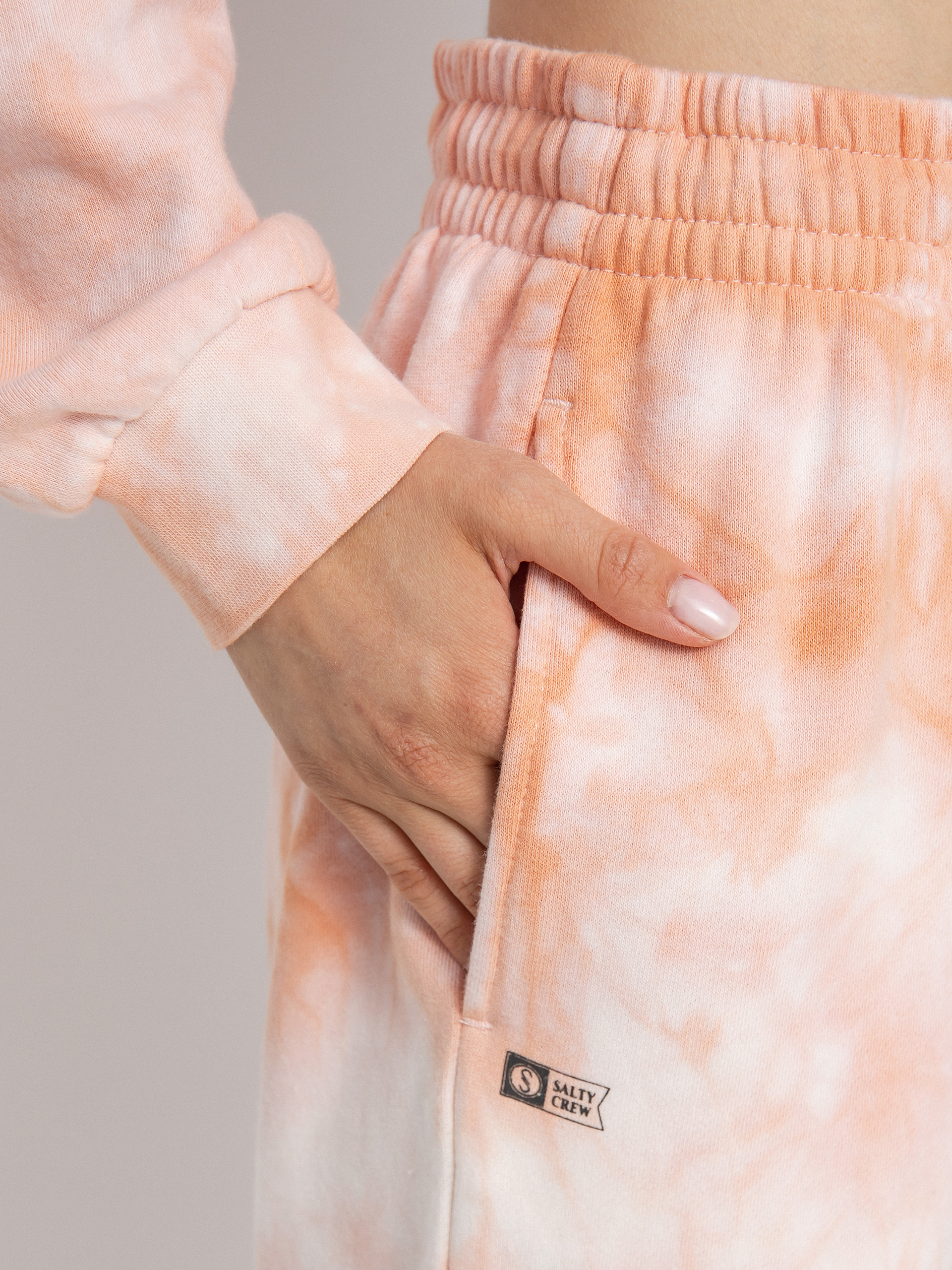 Salty Crew Alpha Kisnadrág Wmn (peach tie dye)