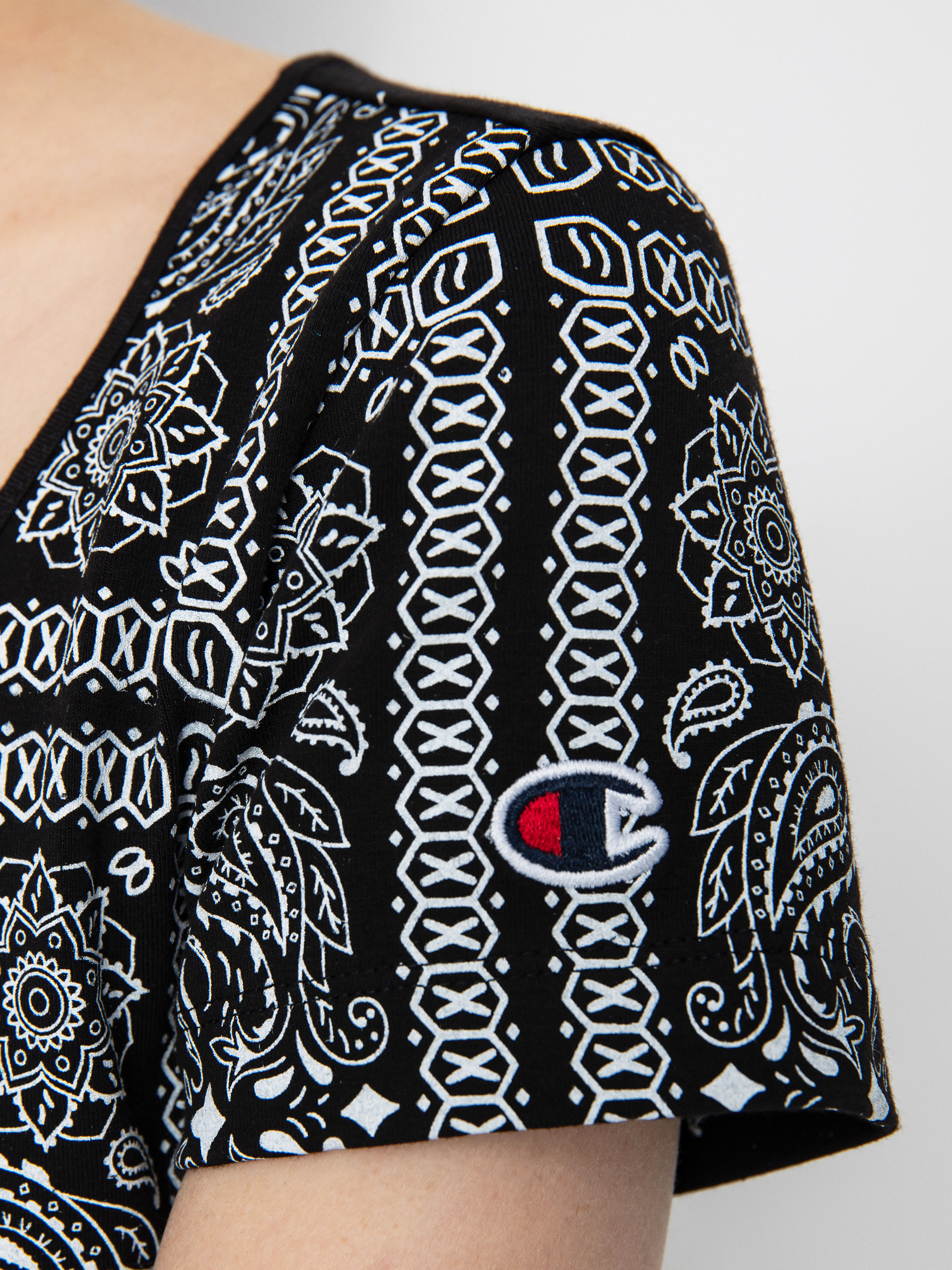 Champion Crewneck Croptop 115127 póló Wmn (nbk/allover)