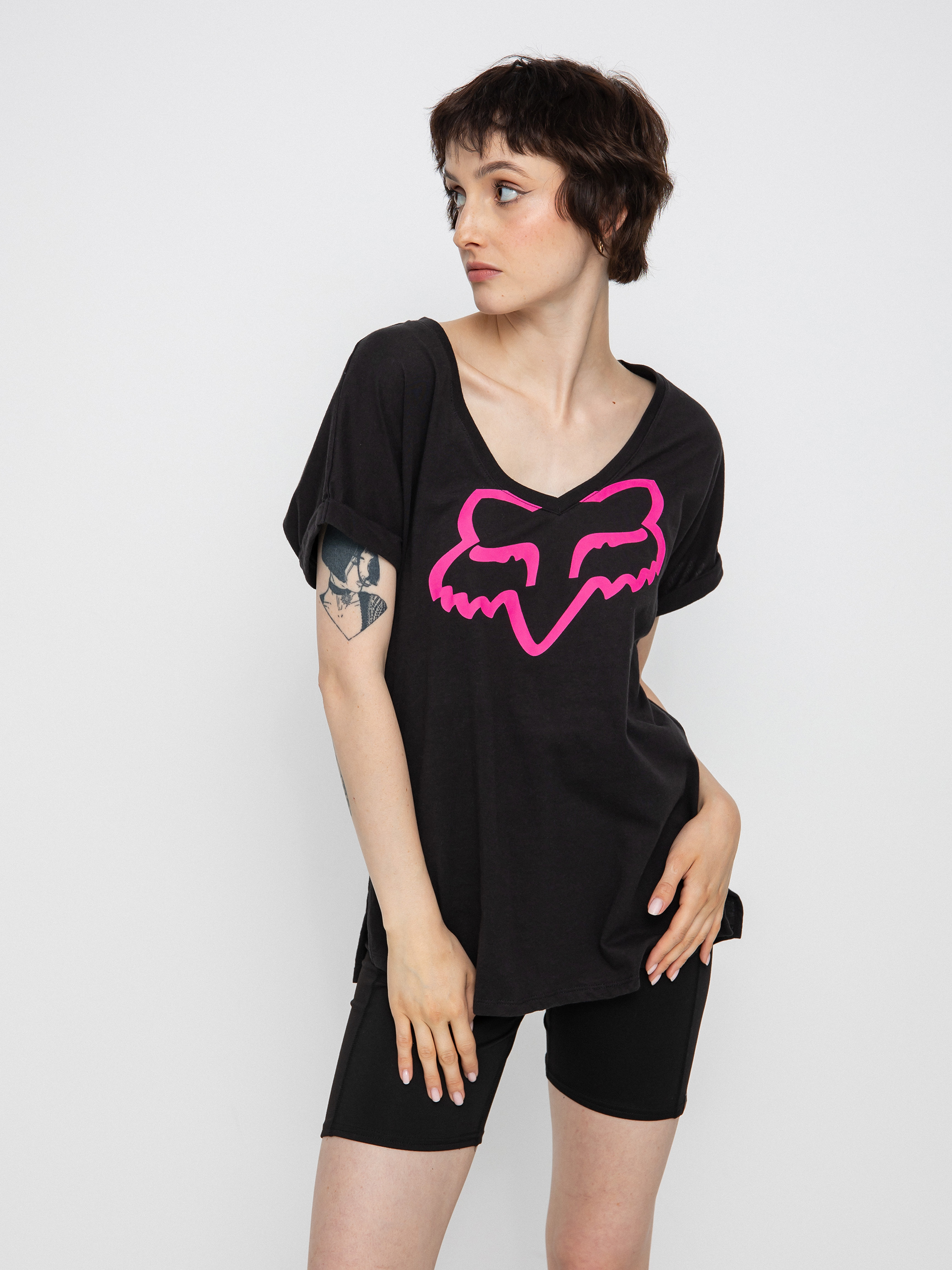 Fox Boundary póló Wmn (blk/pnk)