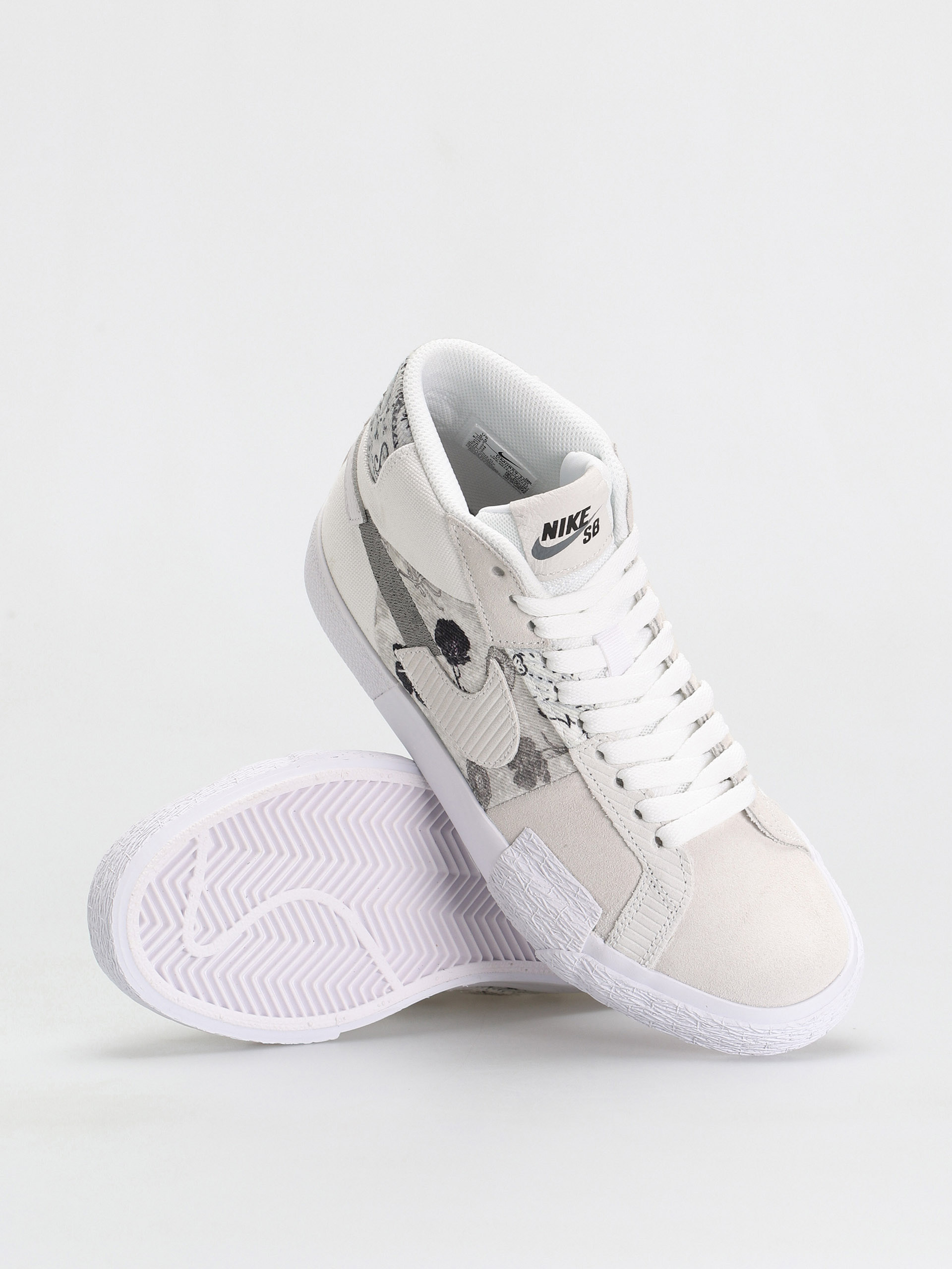 Nike SB Zoom Blazer Mid Premium Cipők (white/smoke grey white pure platinum)