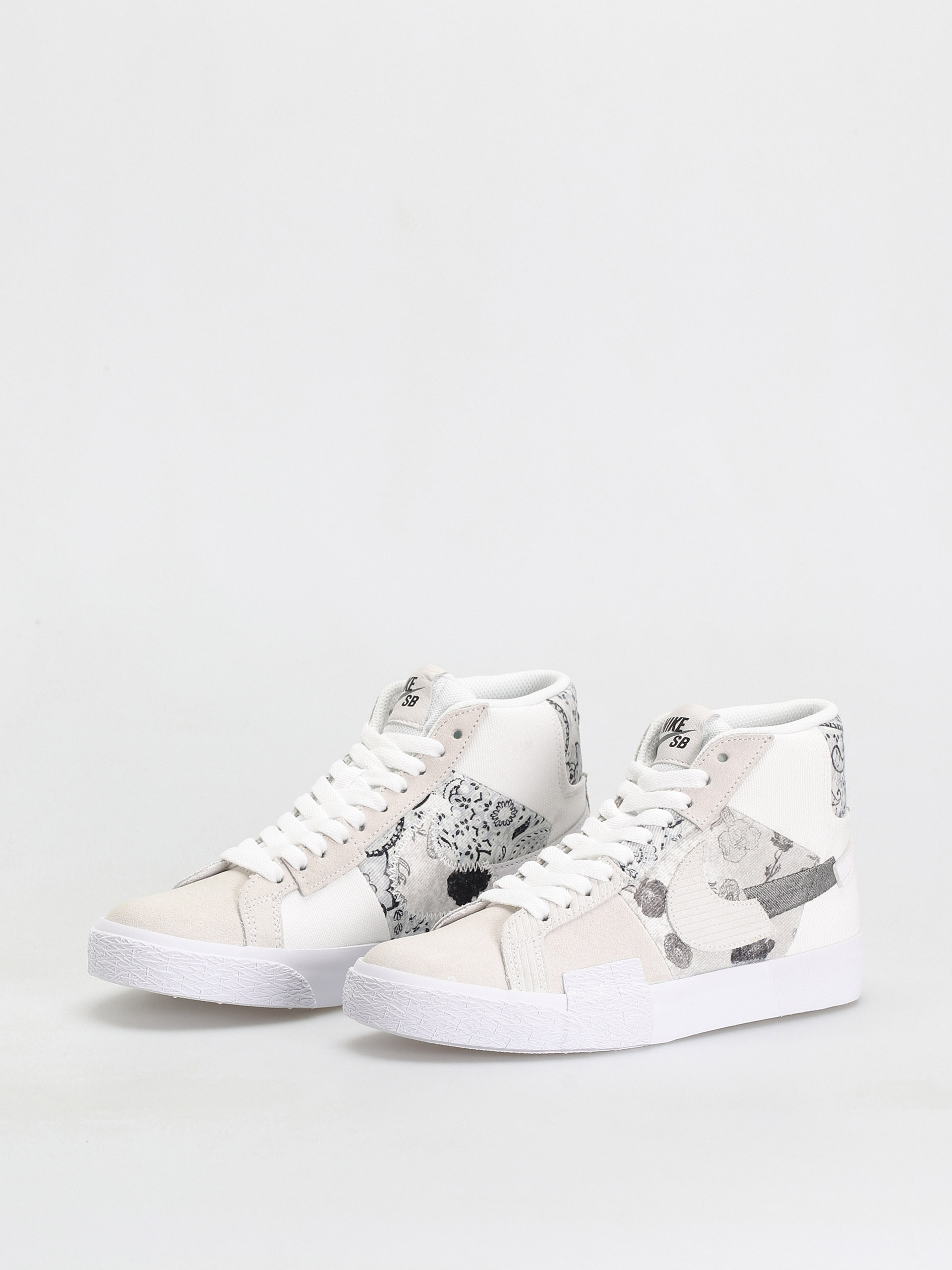 Nike SB Zoom Blazer Mid Premium Cipők (white/smoke grey white pure platinum)