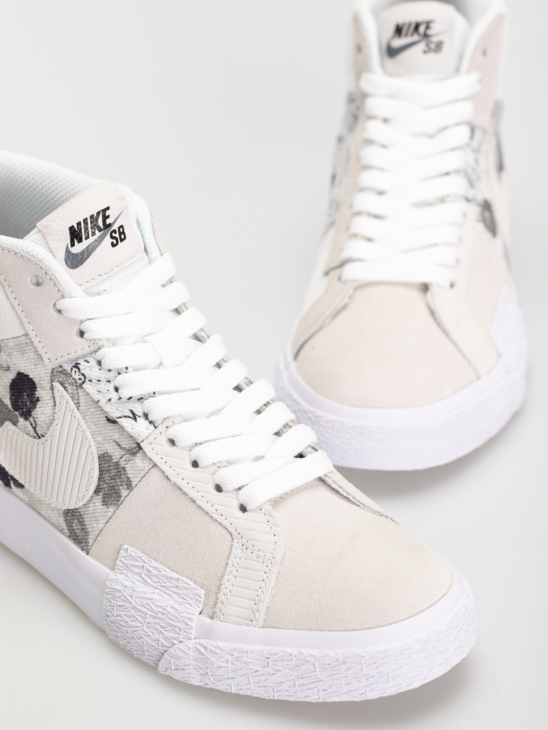 Nike SB Zoom Blazer Mid Premium Cipők (white/smoke grey white pure platinum)