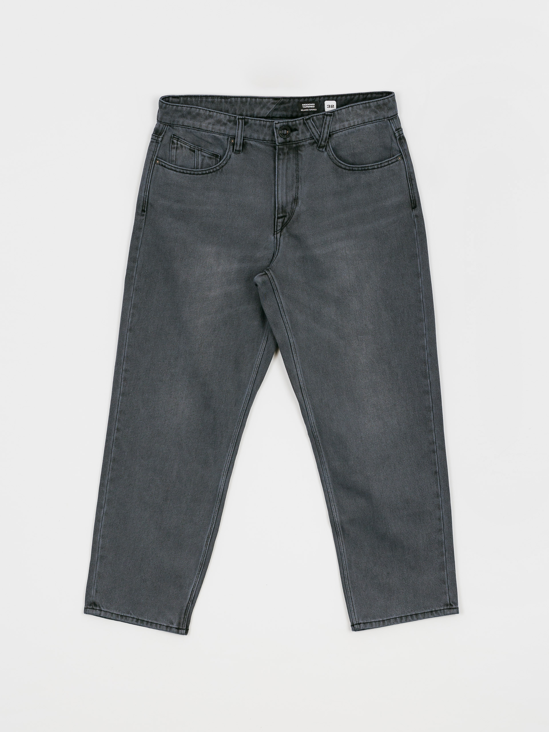Volcom Modown Tapered Denim Kisnadrág (fade to black)