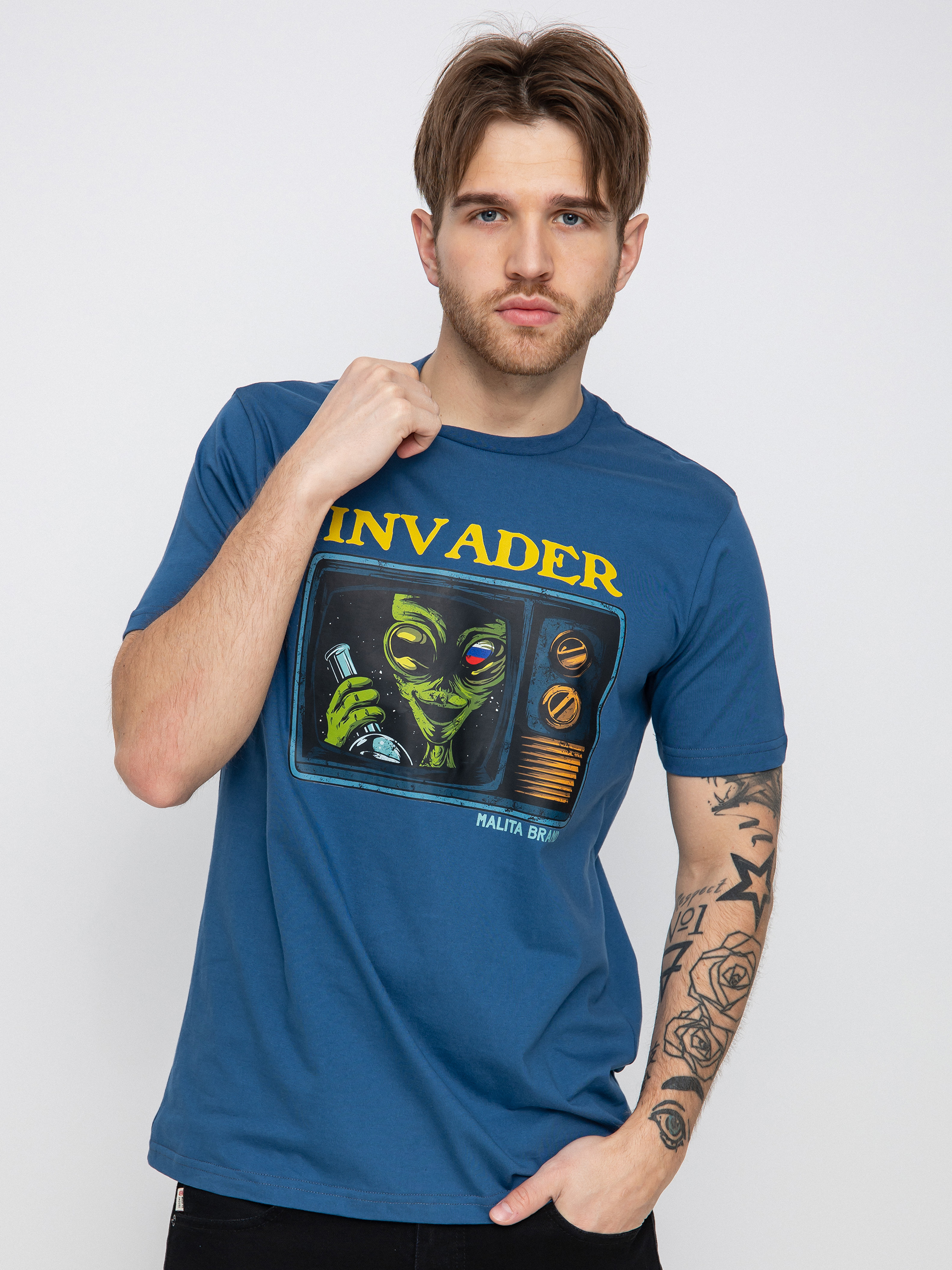 Malita Invader póló (navy)