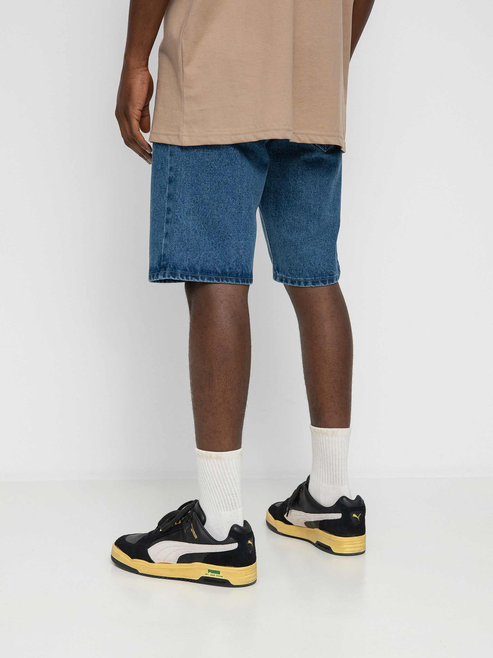 MassDnm Signature Jeans Straight Fit Rövidnadrág (blue)