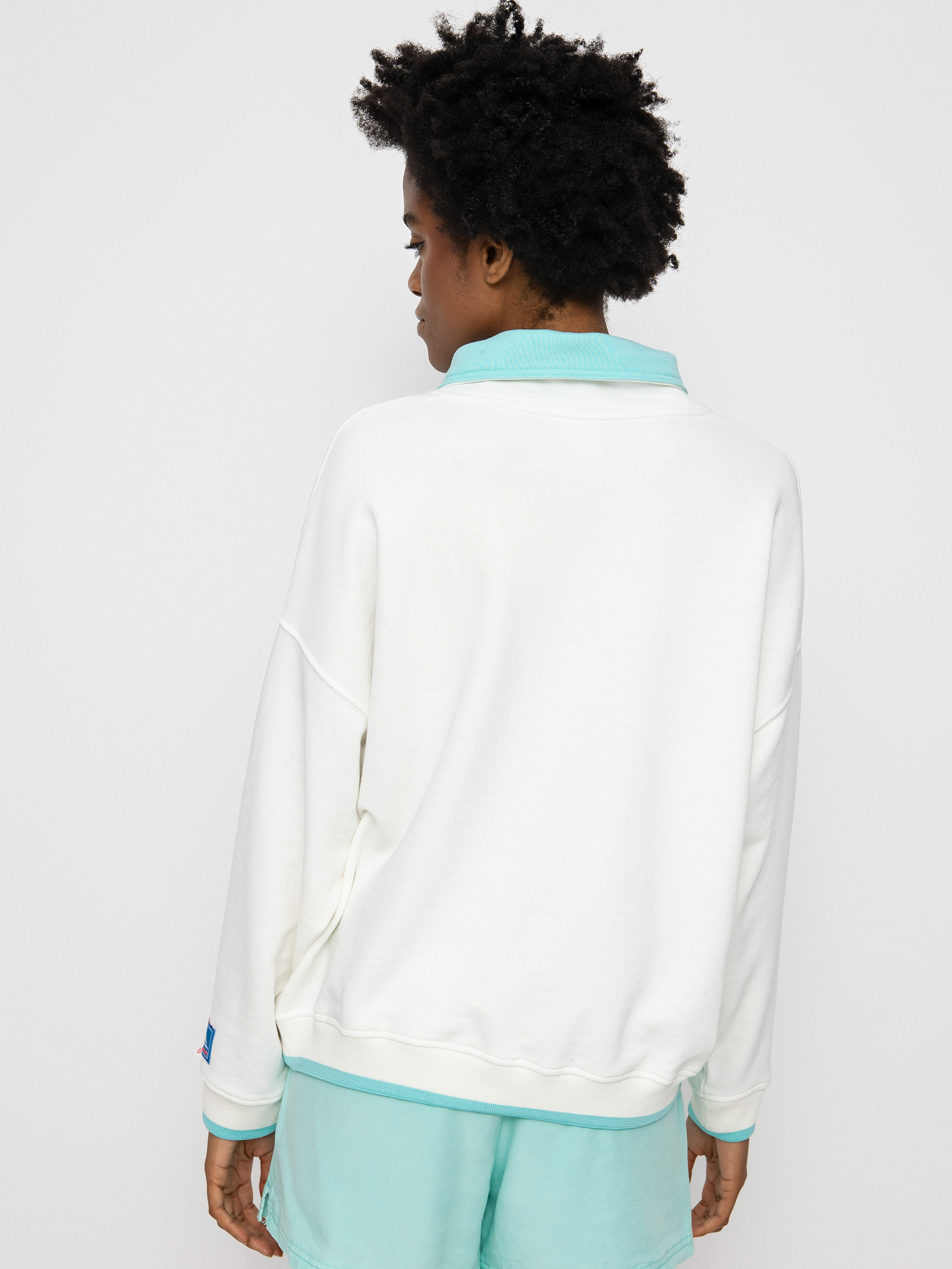 Quiksilver X Stranger Things Lenora Half Zip Pulóver Wmn (snow white)