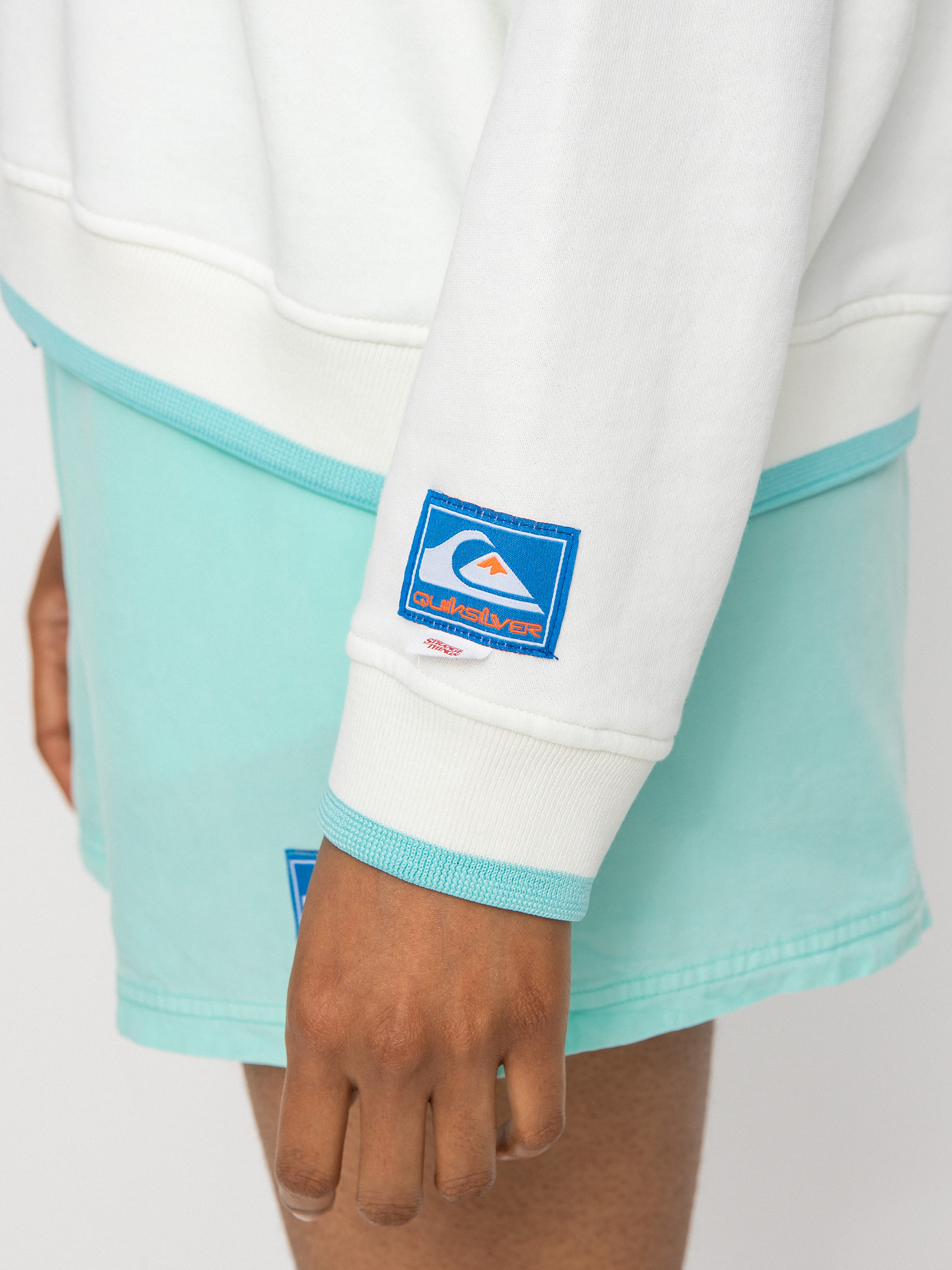 Quiksilver X Stranger Things Lenora Half Zip Pulóver Wmn (snow white)