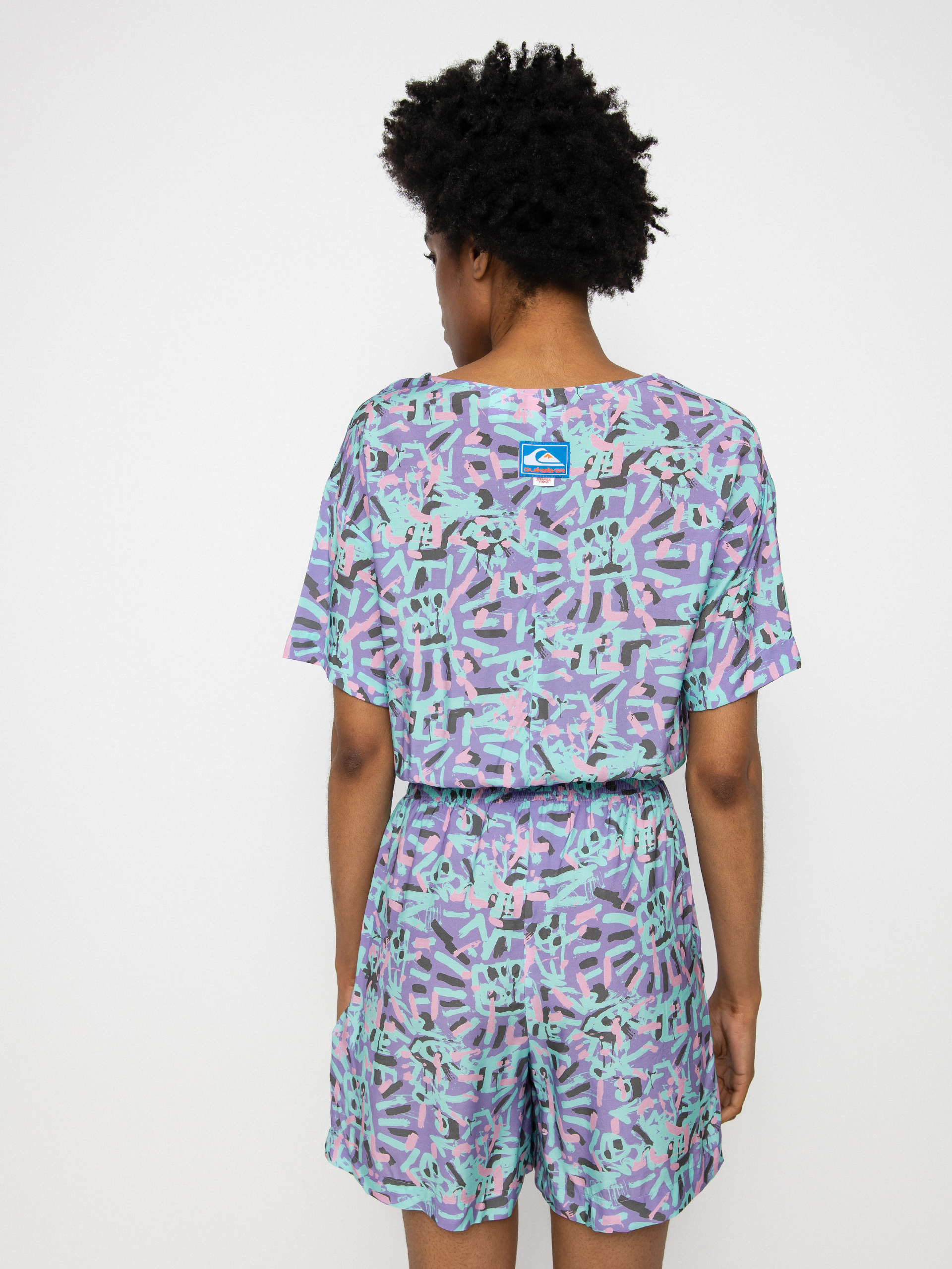 Quiksilver X Stranger Things Lenora Woven Romper Ruha Wmn (lenora warpaint marlin)