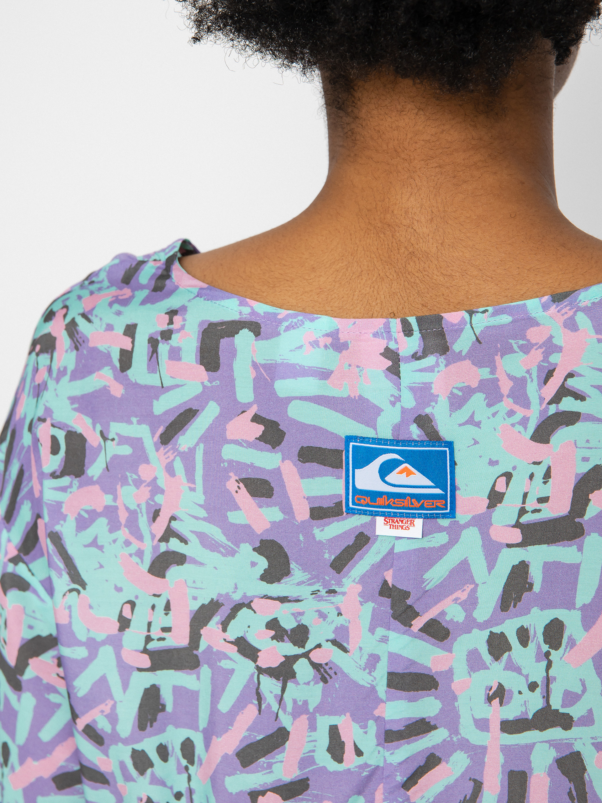 Quiksilver X Stranger Things Lenora Woven Romper Ruha Wmn (lenora warpaint marlin)