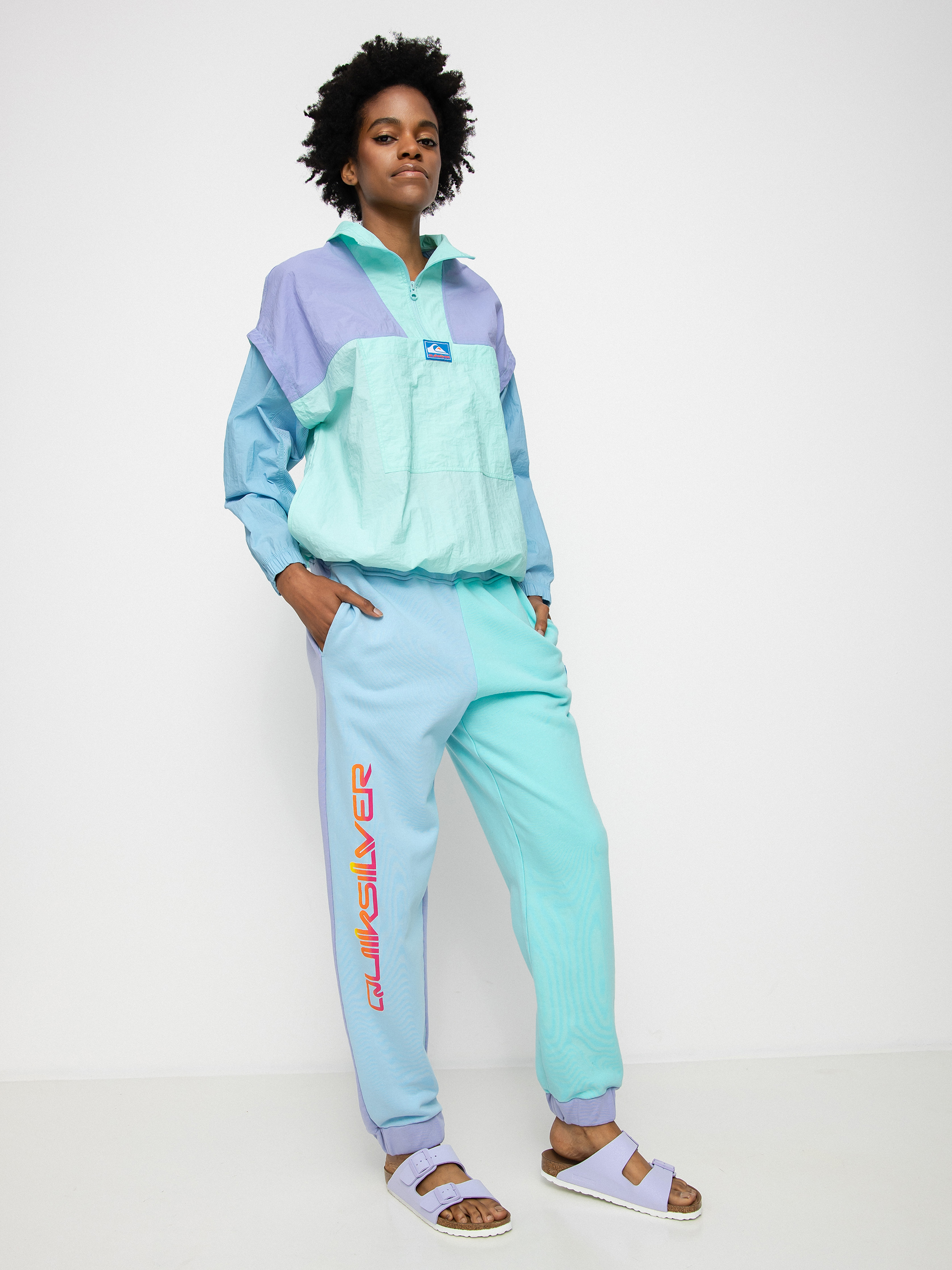 Quiksilver X Stranger Things Lenora Windbreaker Dzseki Wmn (aruba blue)