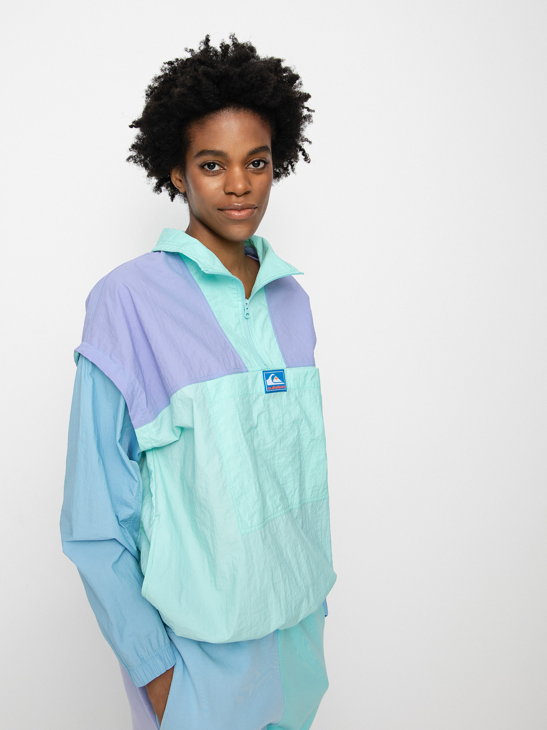 Quiksilver X Stranger Things Lenora Windbreaker Dzseki Wmn (aruba blue)