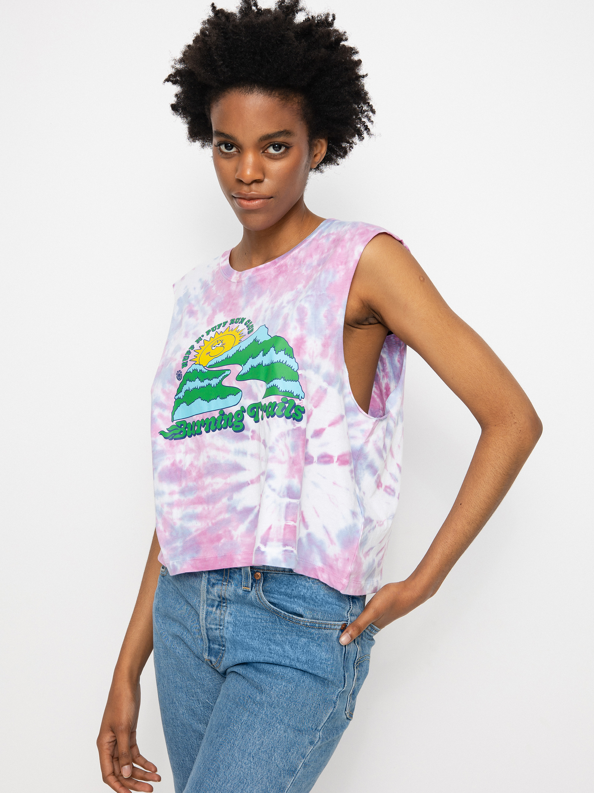 Element Koszulka Burning Trails Muscl póló Wmn (tie dye purp)
