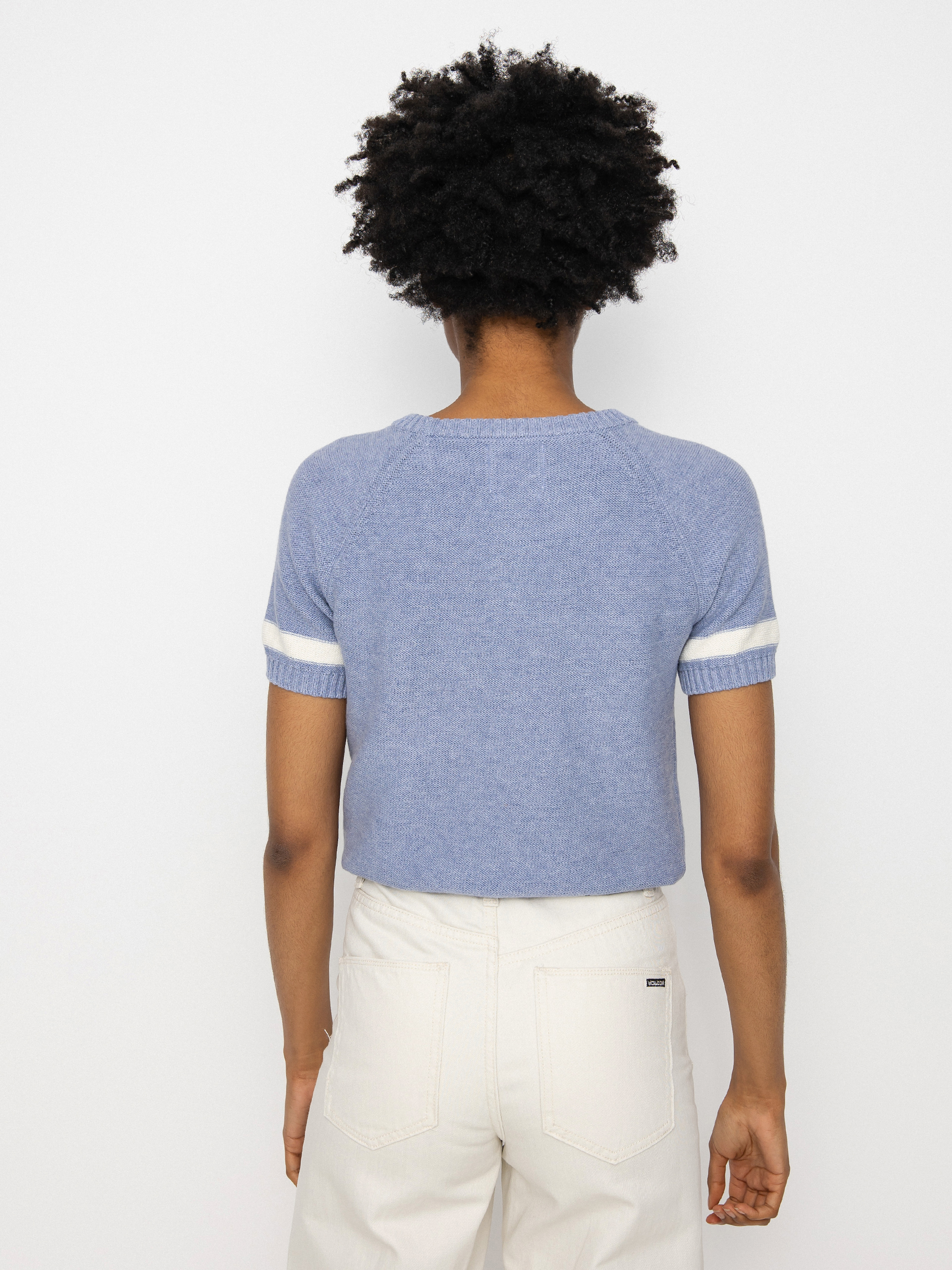 RVCA Goals Sweater Pulóver Wmn (grey purple)