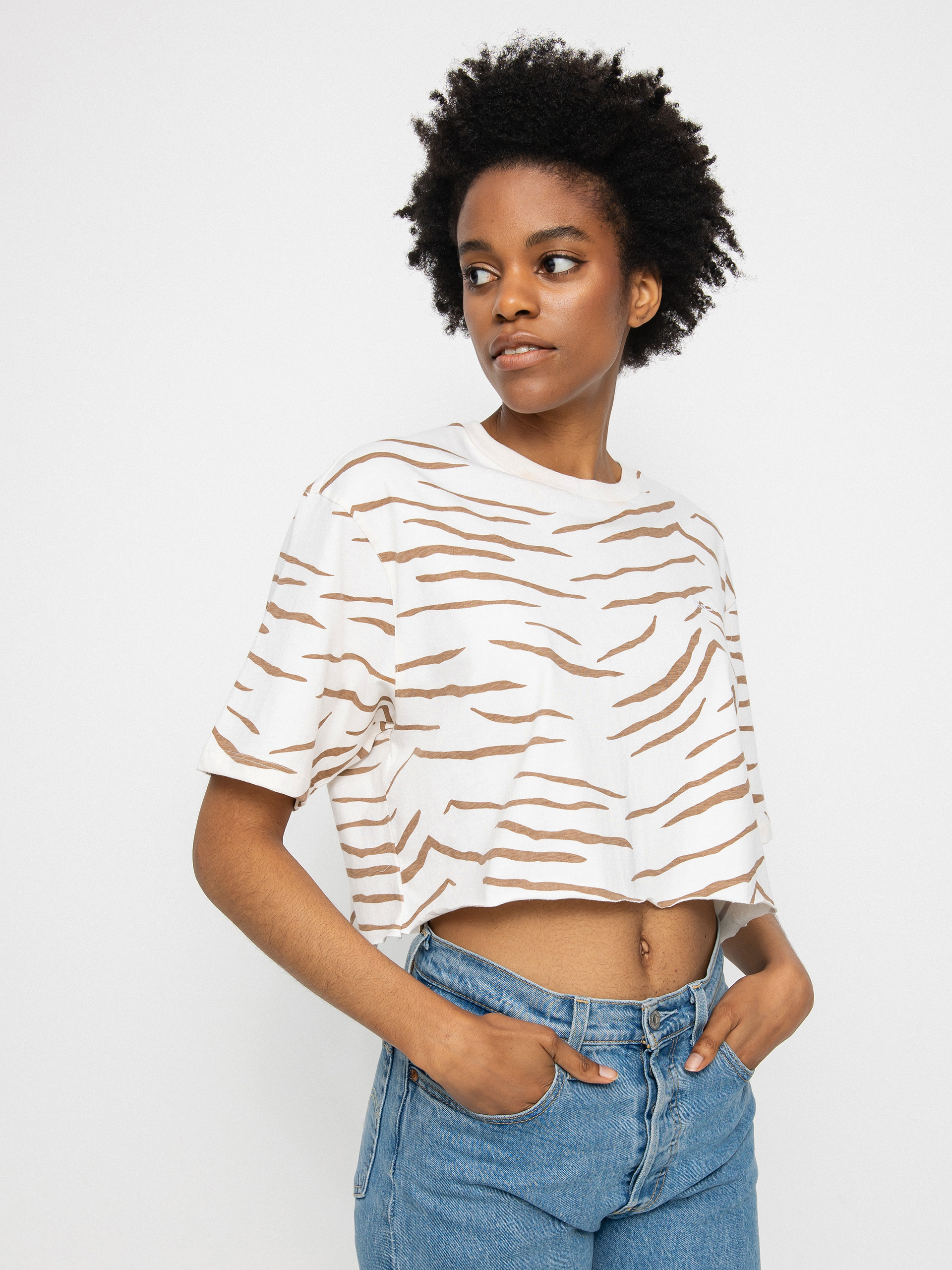 RVCA Test Drive Crop póló Wmn (wood)