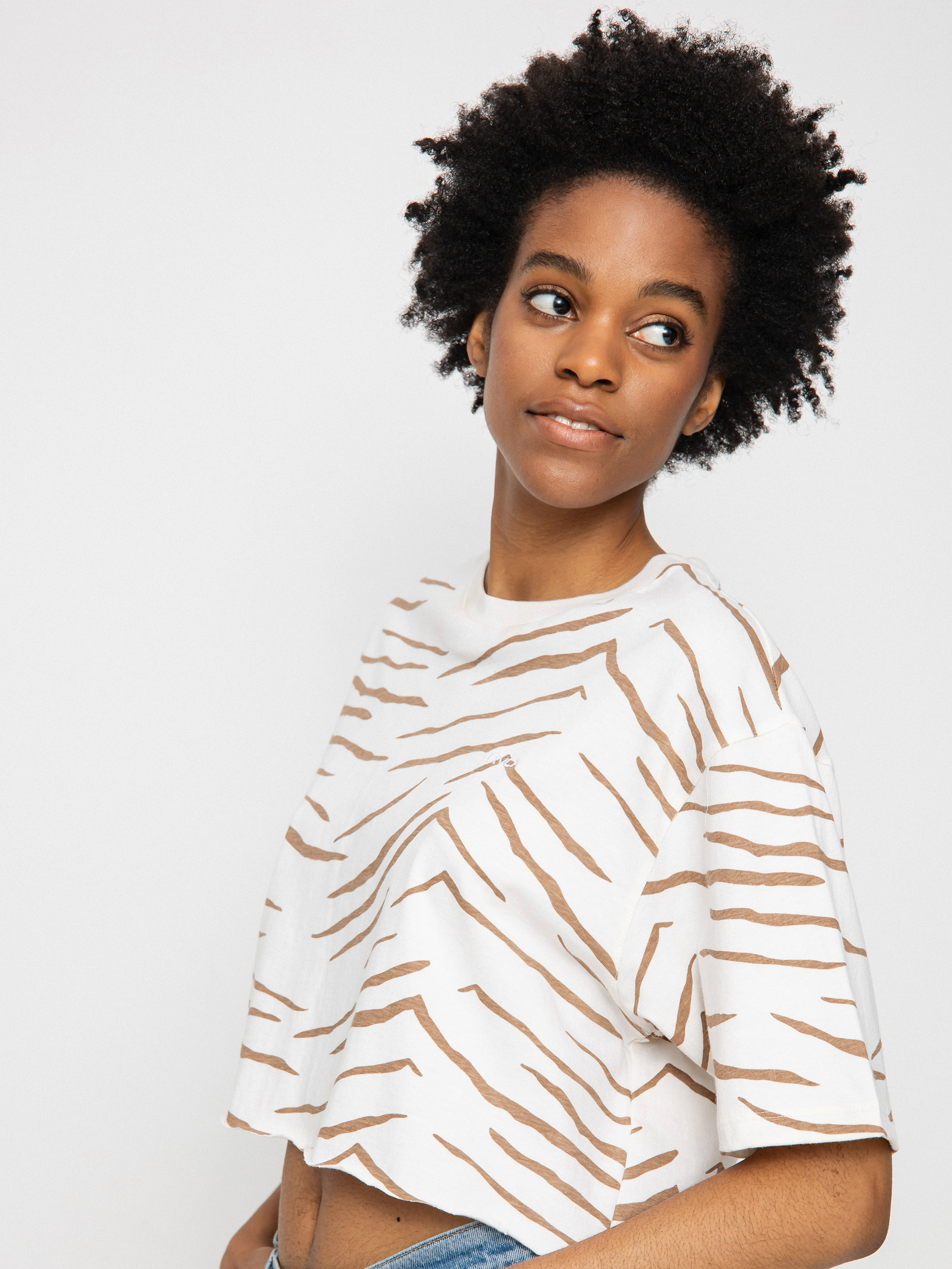 RVCA Test Drive Crop póló Wmn (wood)