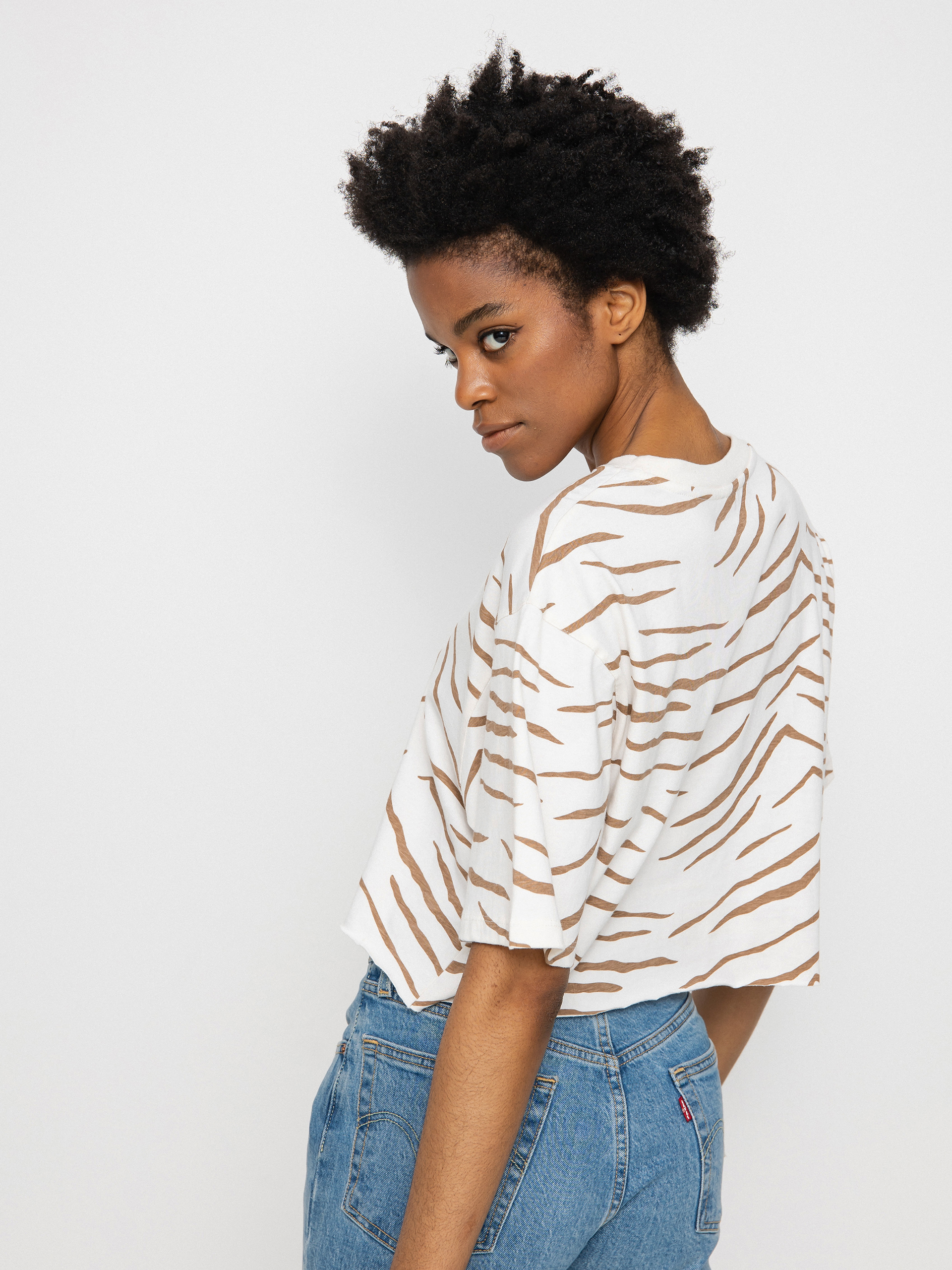 RVCA Test Drive Crop póló Wmn (wood)