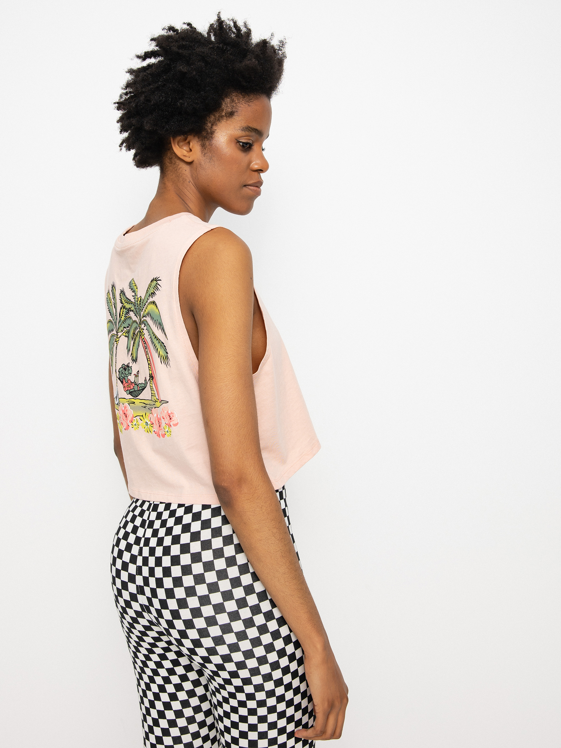 Volcom Stone Hour Crop póló Wmn (hazey pink)