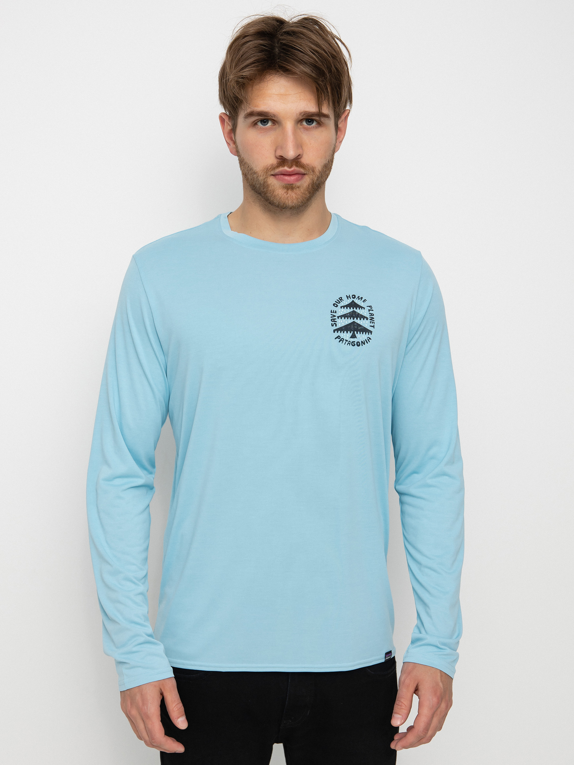 Patagonia Cap Cool Daily Graphic Hosszú ujjú felső (how to save fin blue x-dye)