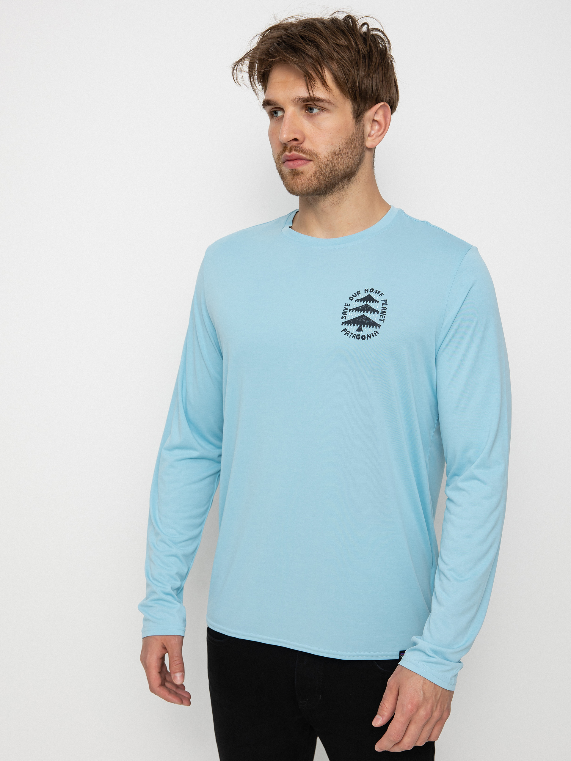 Patagonia Cap Cool Daily Graphic Hosszú ujjú felső (how to save fin blue x-dye)