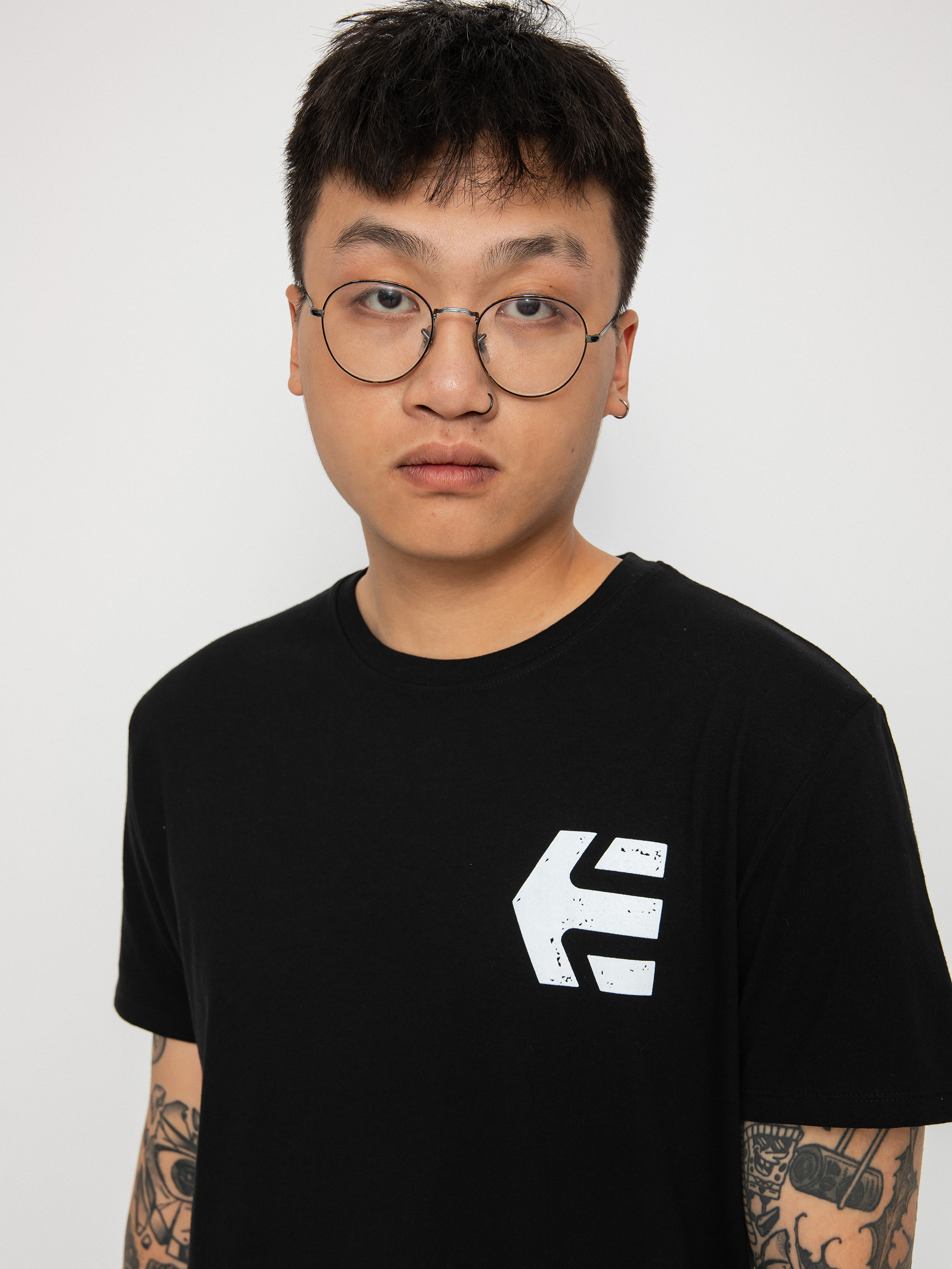 Etnies Skate Co póló (black /white)