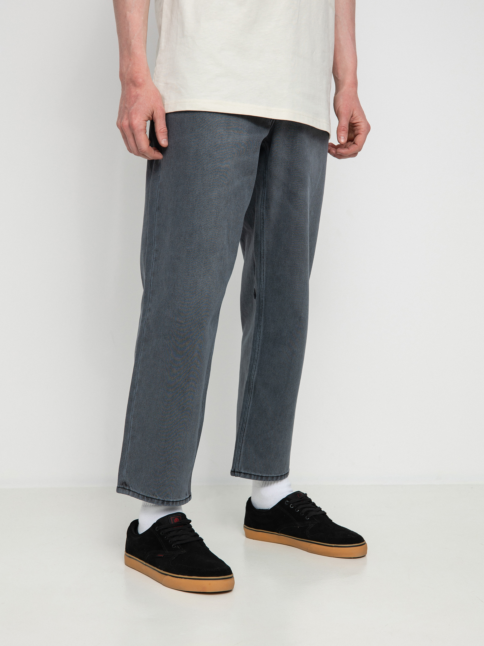 Volcom Modown Tapered Denim Kisnadrág (fade to black)