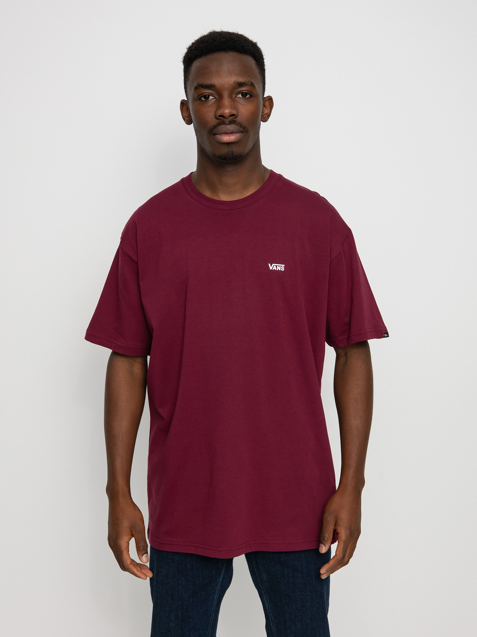 Vans Left Chest Logo Póló (burgundy)