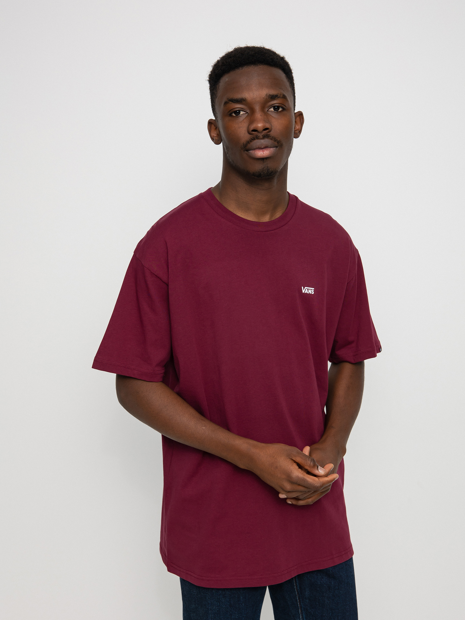 Vans Left Chest Logo Póló (burgundy)