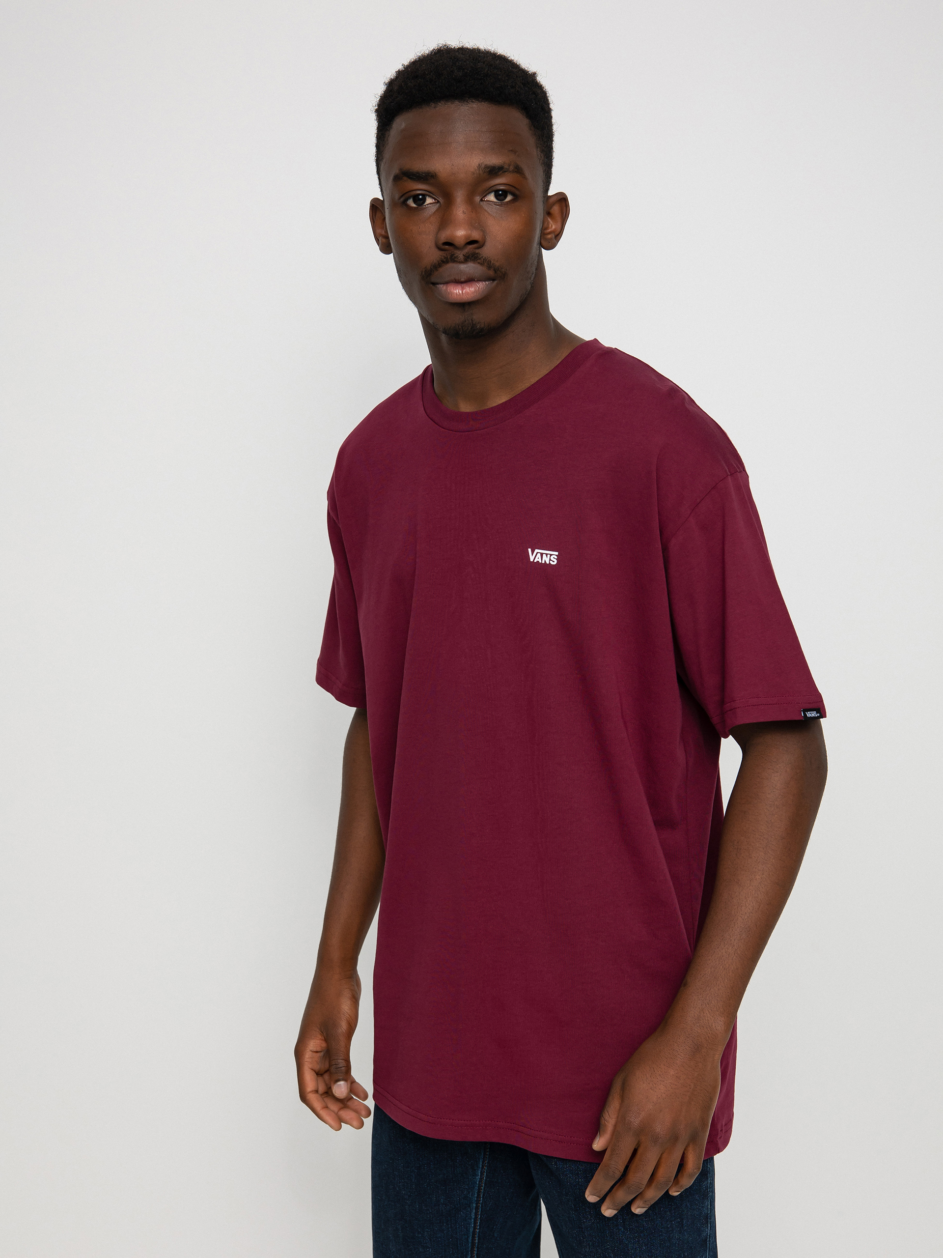 Vans Left Chest Logo Póló (burgundy)