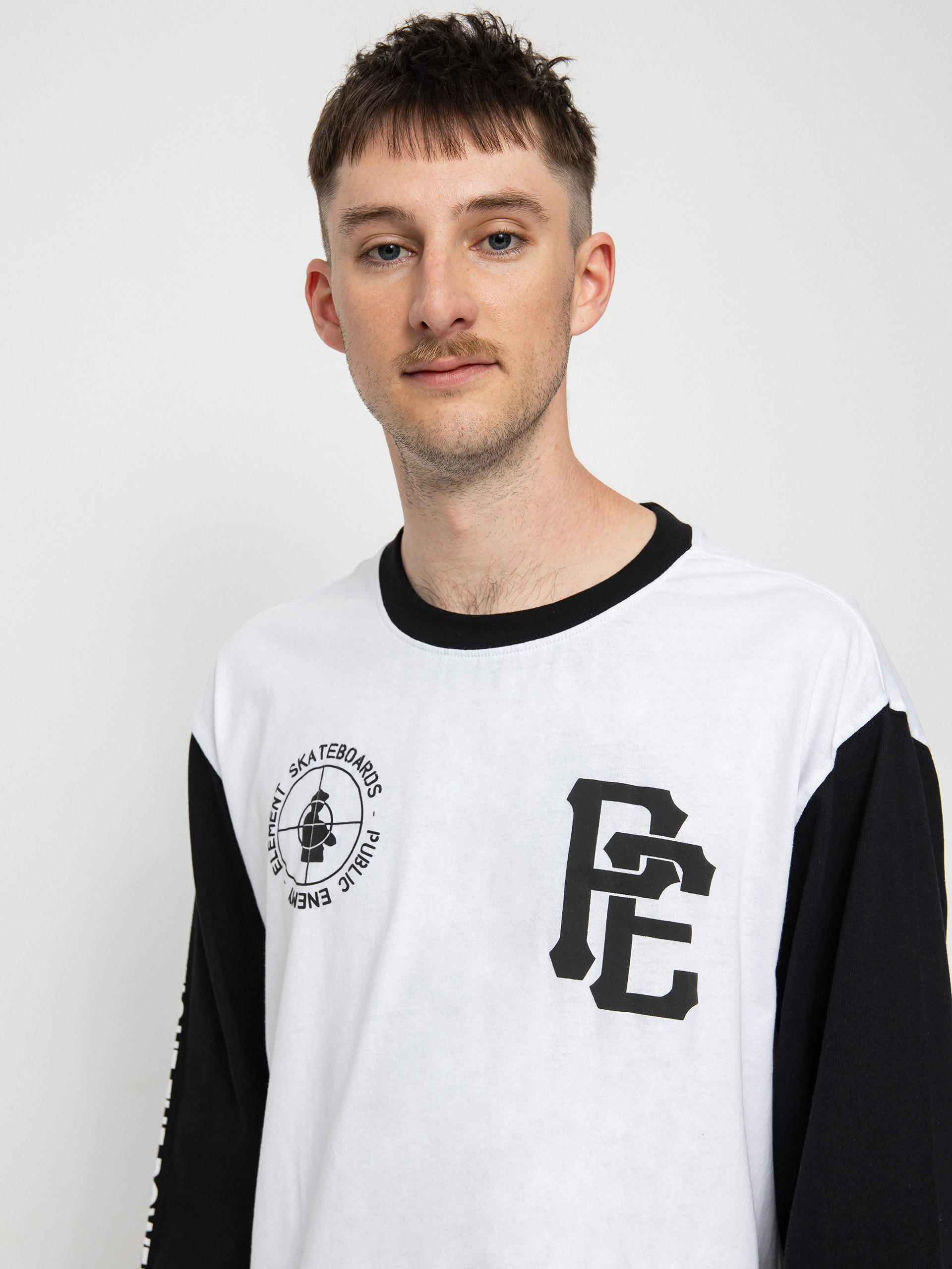 Element Pexe Target Ringer Hosszú ujjú felső (white/blk)