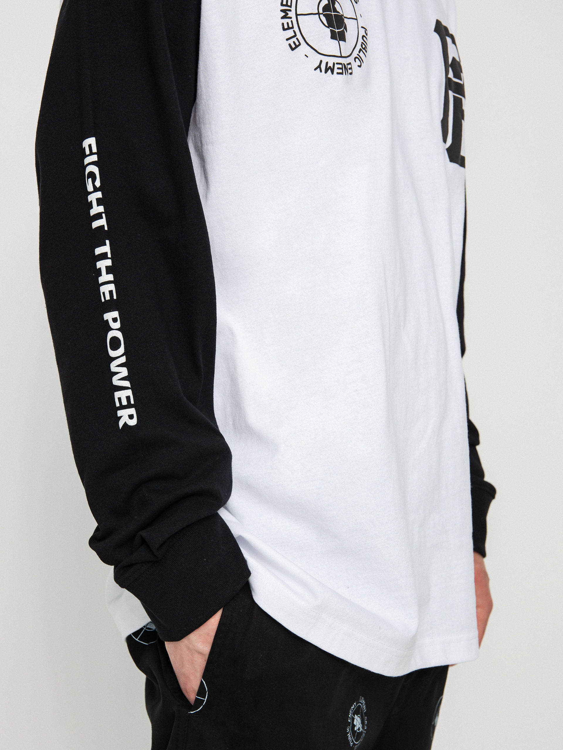 Element Pexe Target Ringer Hosszú ujjú felső (white/blk)