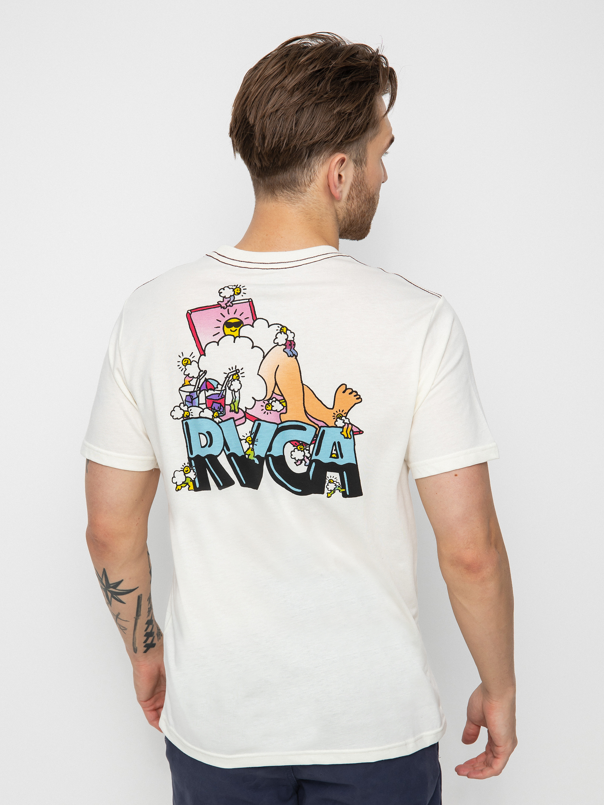 RVCA Pool Party 4409 Ujjatlan felső (antique white)
