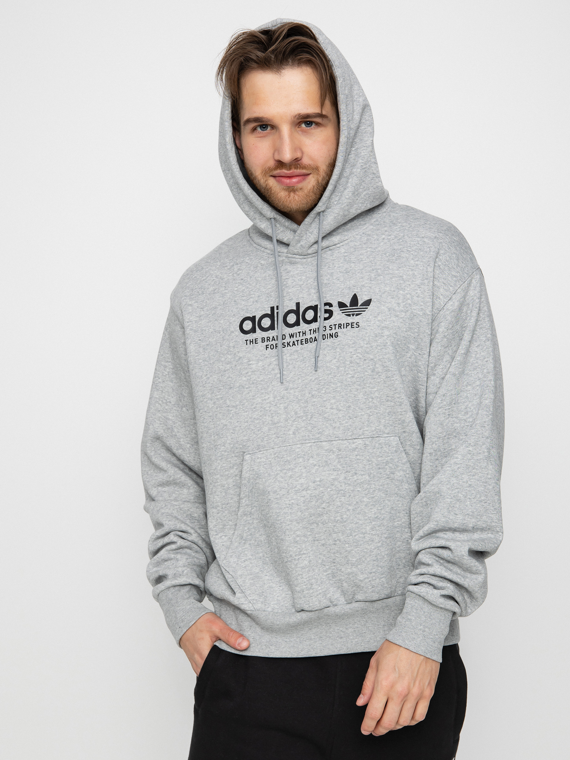 adidas 4.0 Logo HD Kapucnis pulóver (mgreyh/black)