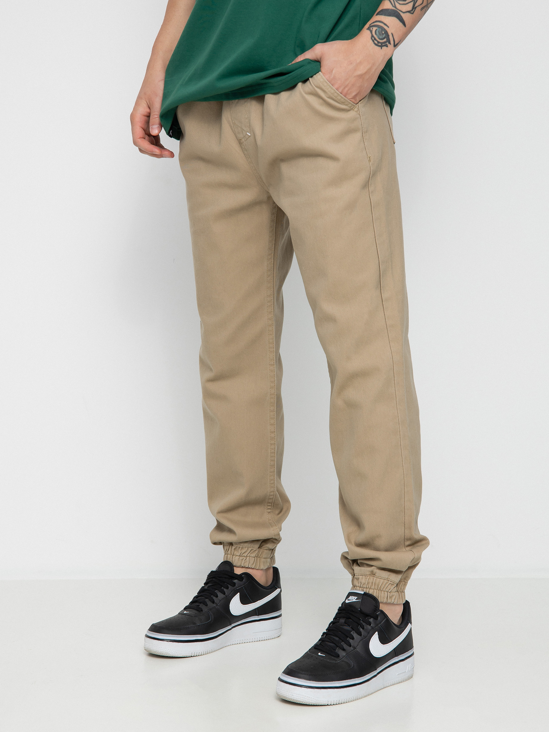 MassDnm Signature Joggers Sneaker Fit Kisnadrág (beige)