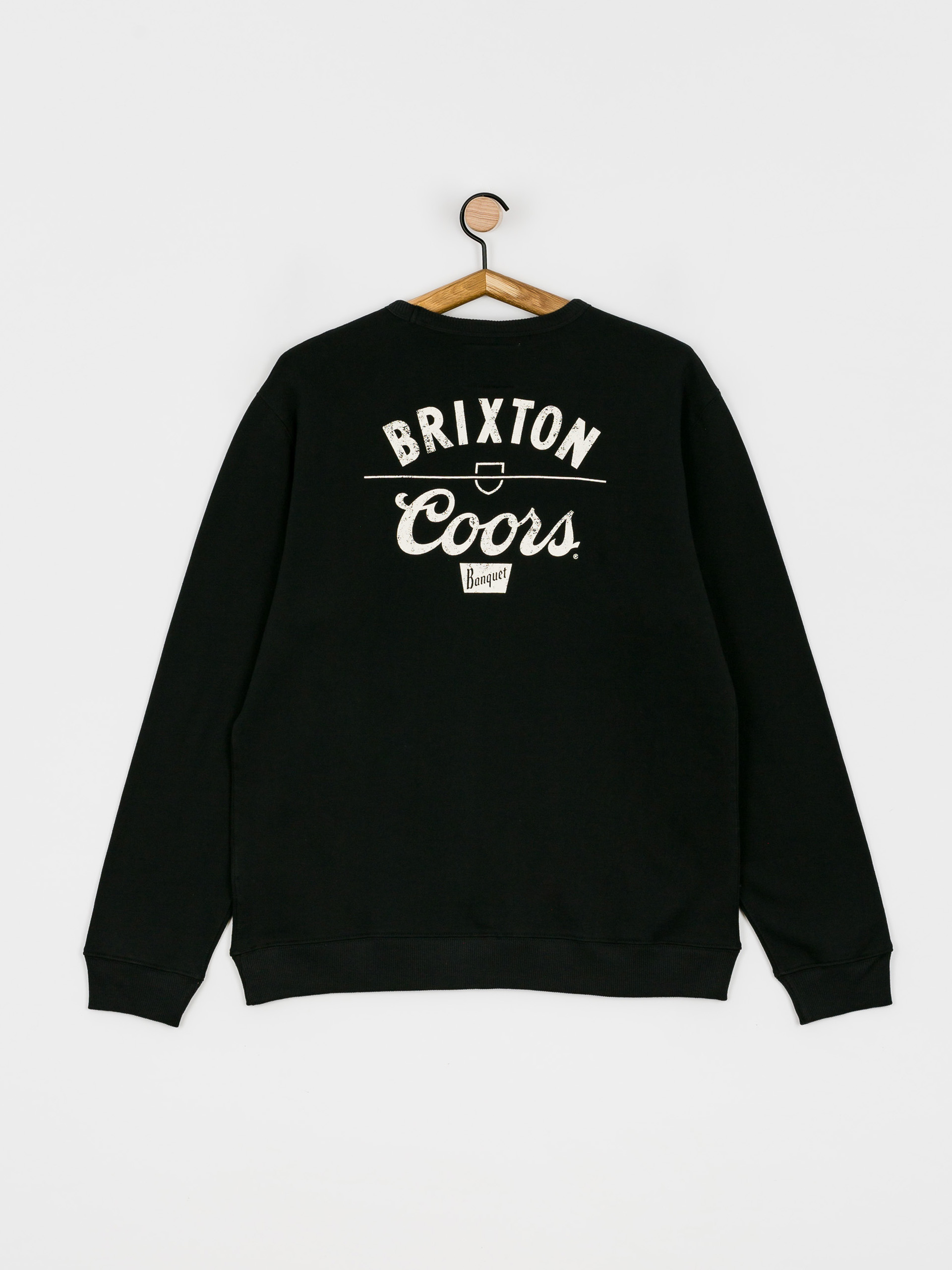 Brixton Coors Labor Crew Pulóver (black)