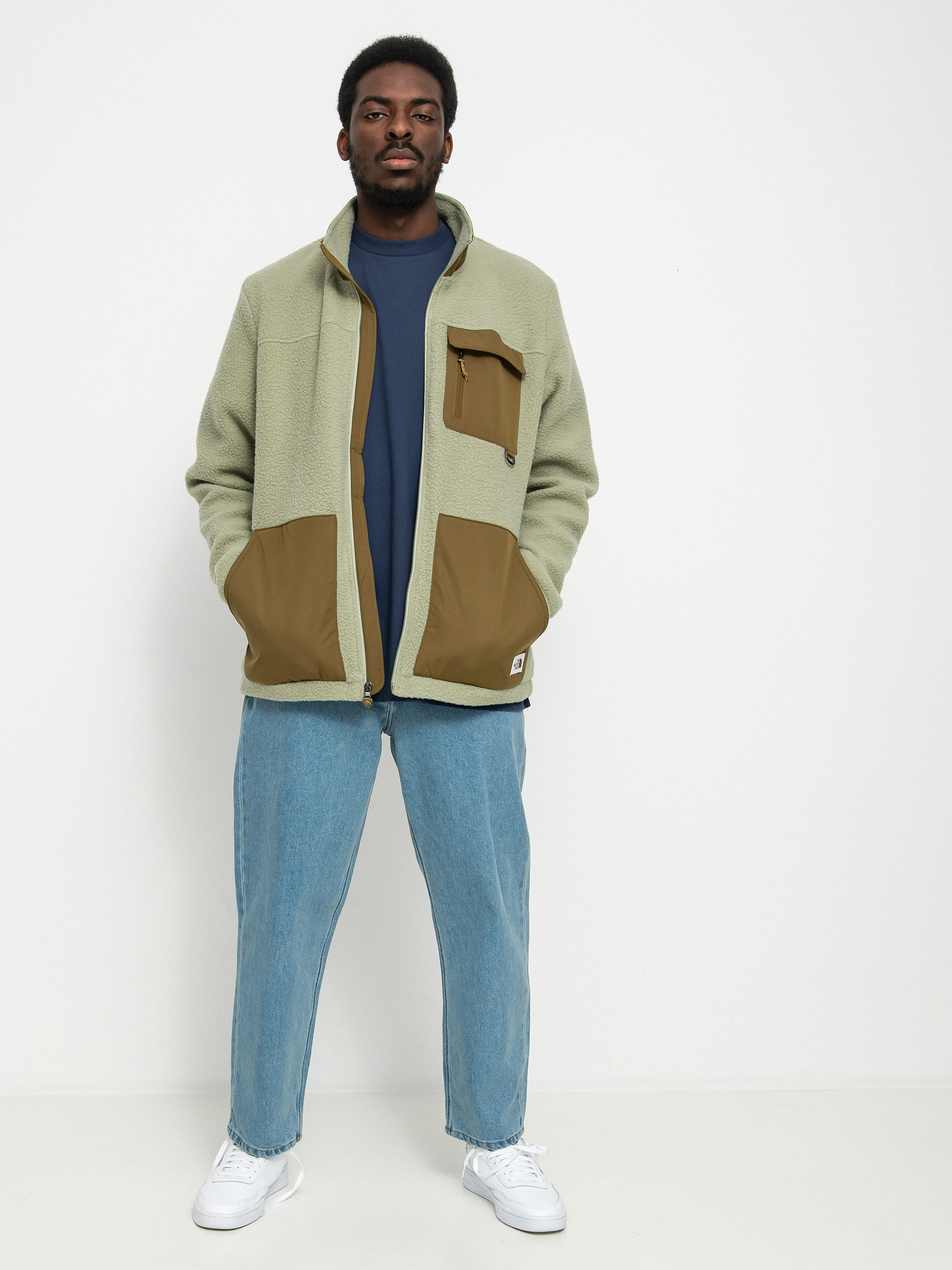 Férfi The North Face Bleaklow Polár pulóver (tea green/military olive)