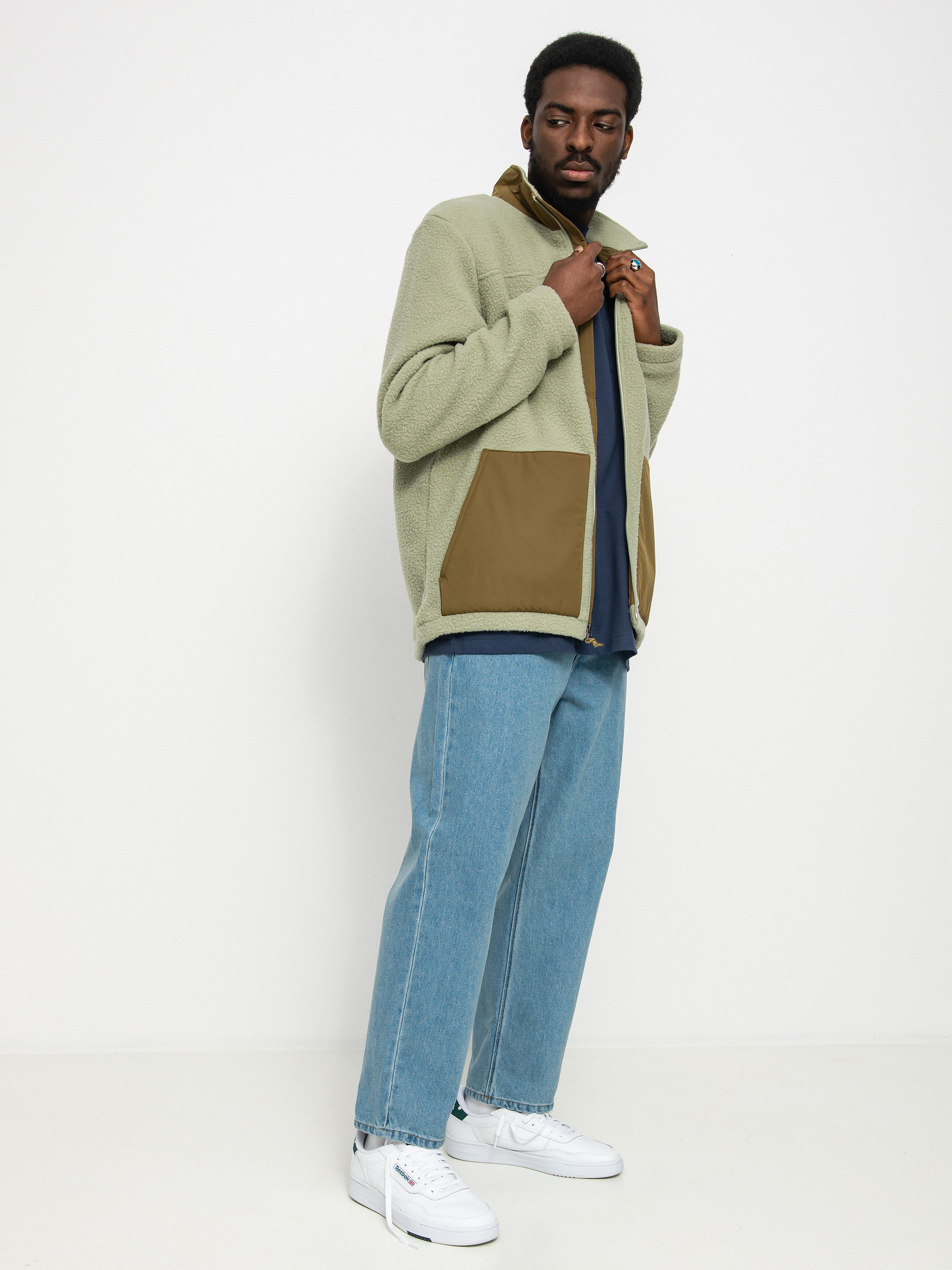 Férfi The North Face Bleaklow Polár pulóver (tea green/military olive)