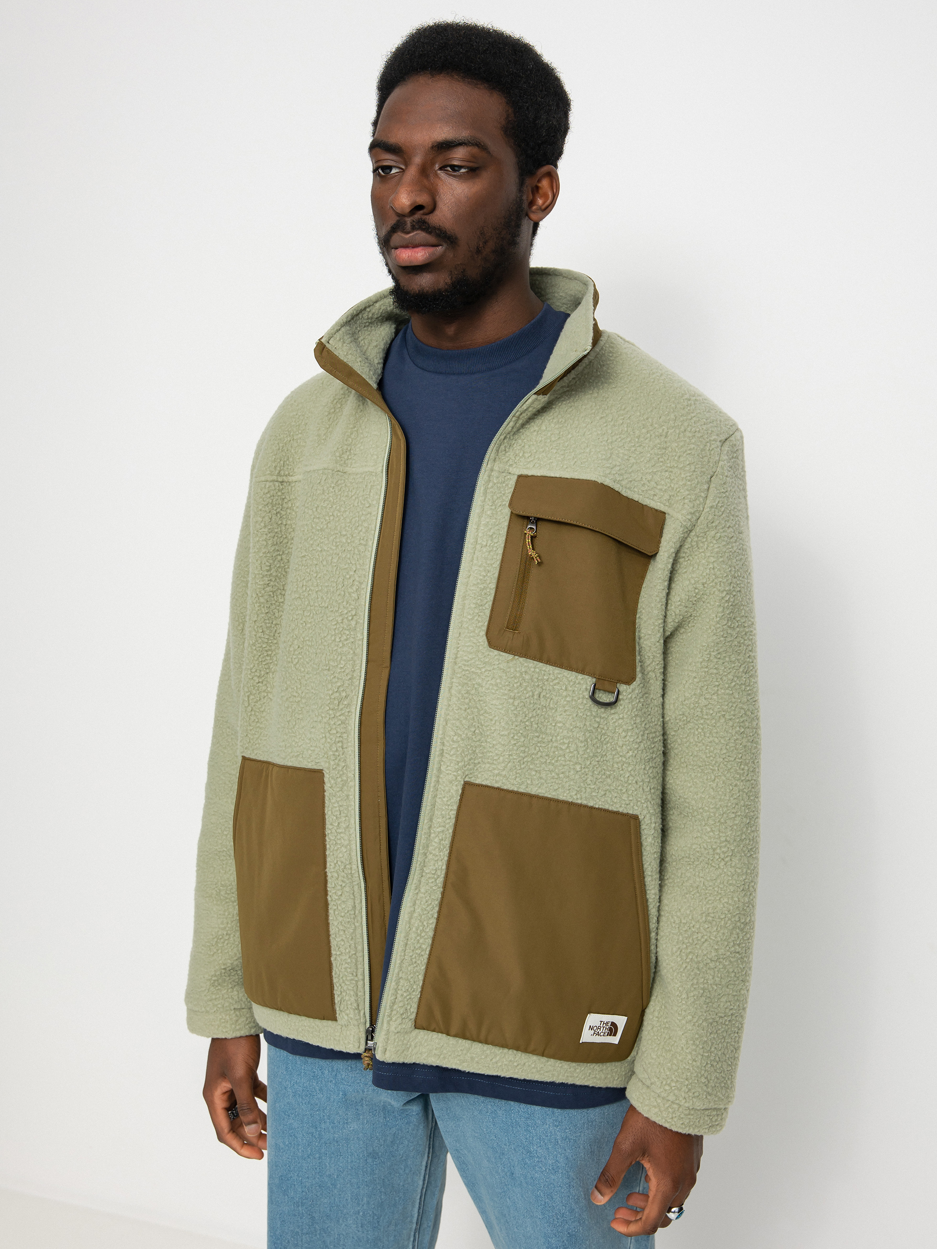 Férfi The North Face Bleaklow Polár pulóver (tea green/military olive)