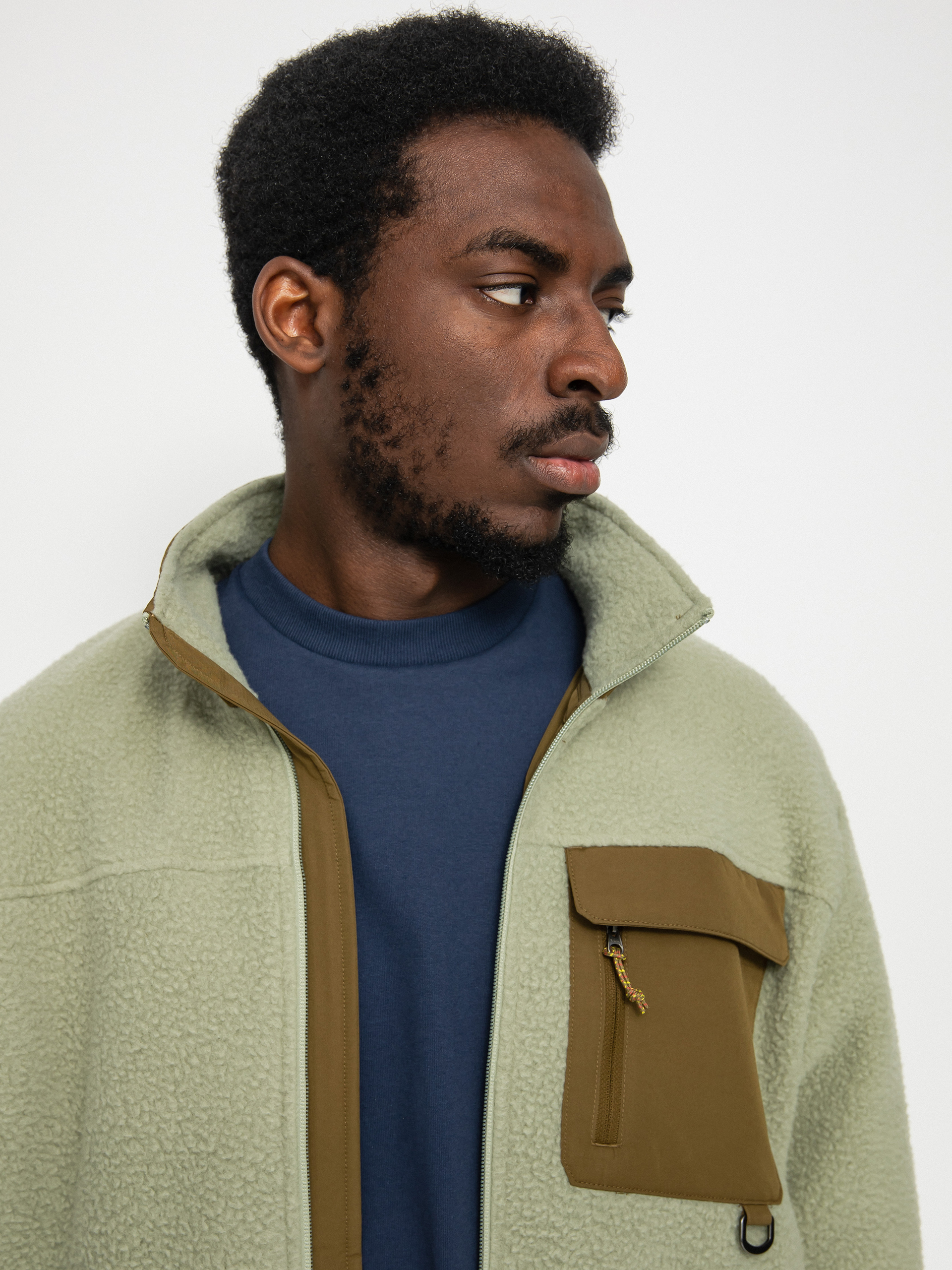 Férfi The North Face Bleaklow Polár pulóver (tea green/military olive)
