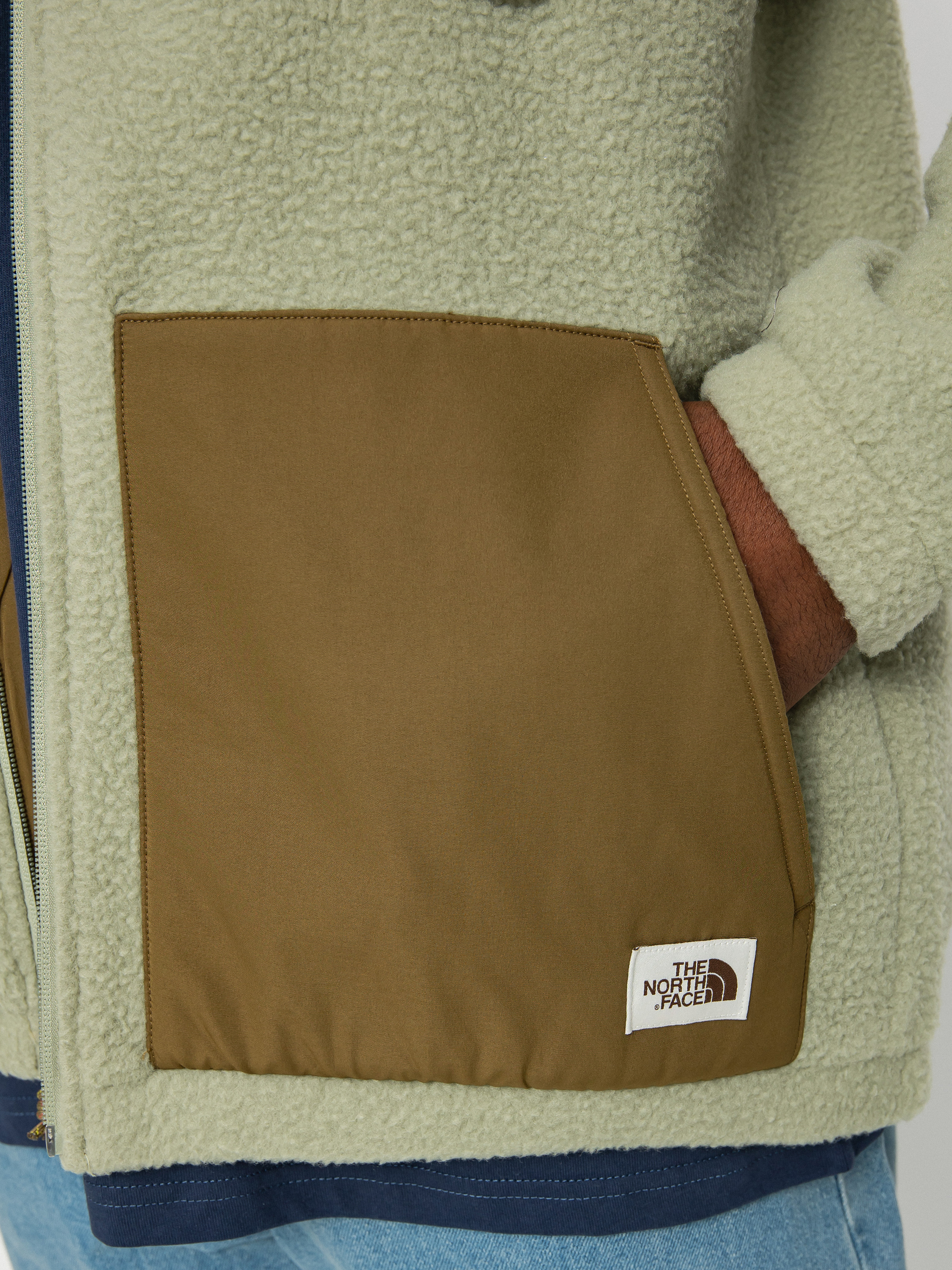 Férfi The North Face Bleaklow Polár pulóver (tea green/military olive)