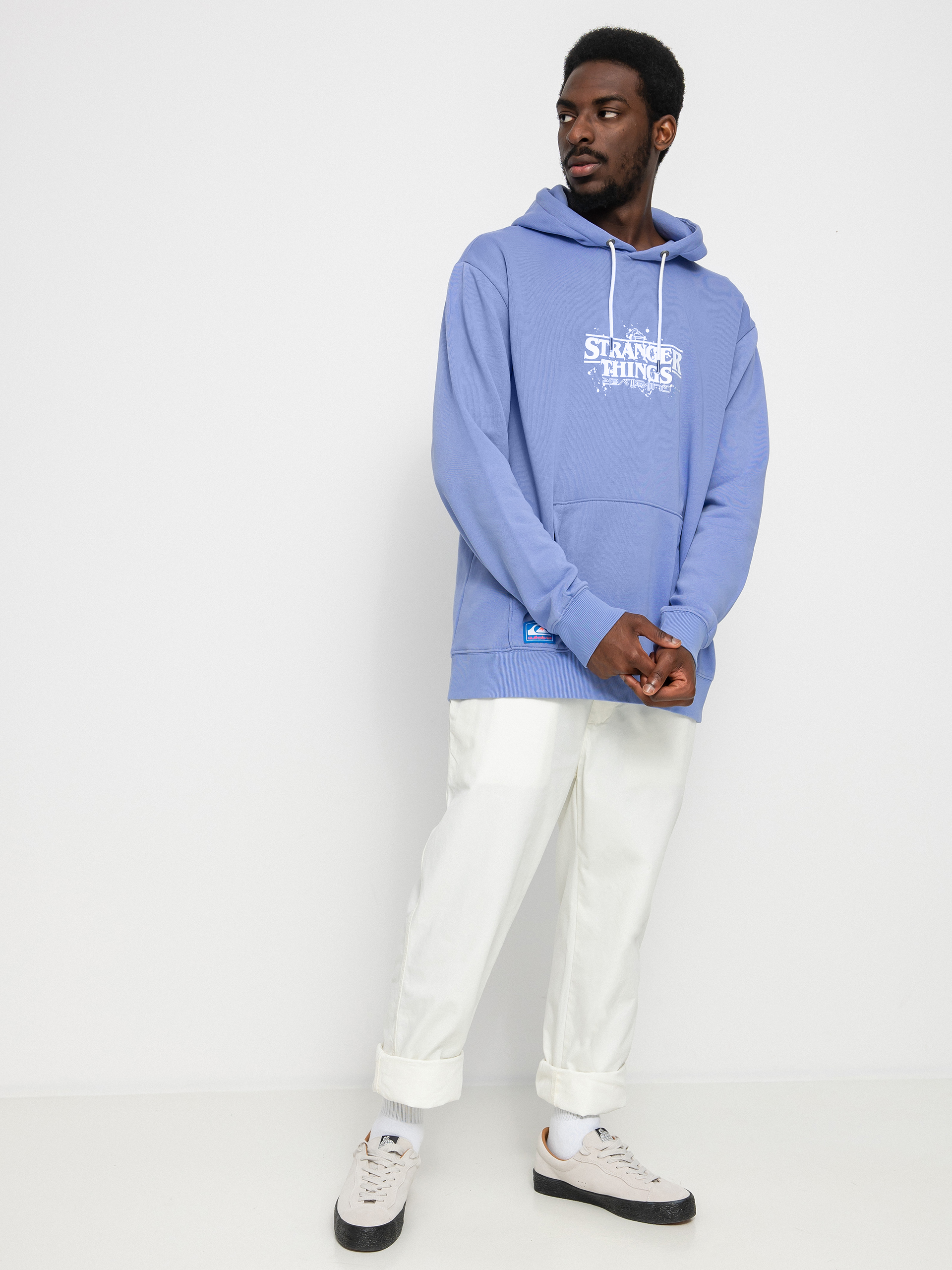 Quiksilver X Stranger Things Official Logo HD Kapucnis pulóver (jacaranda)