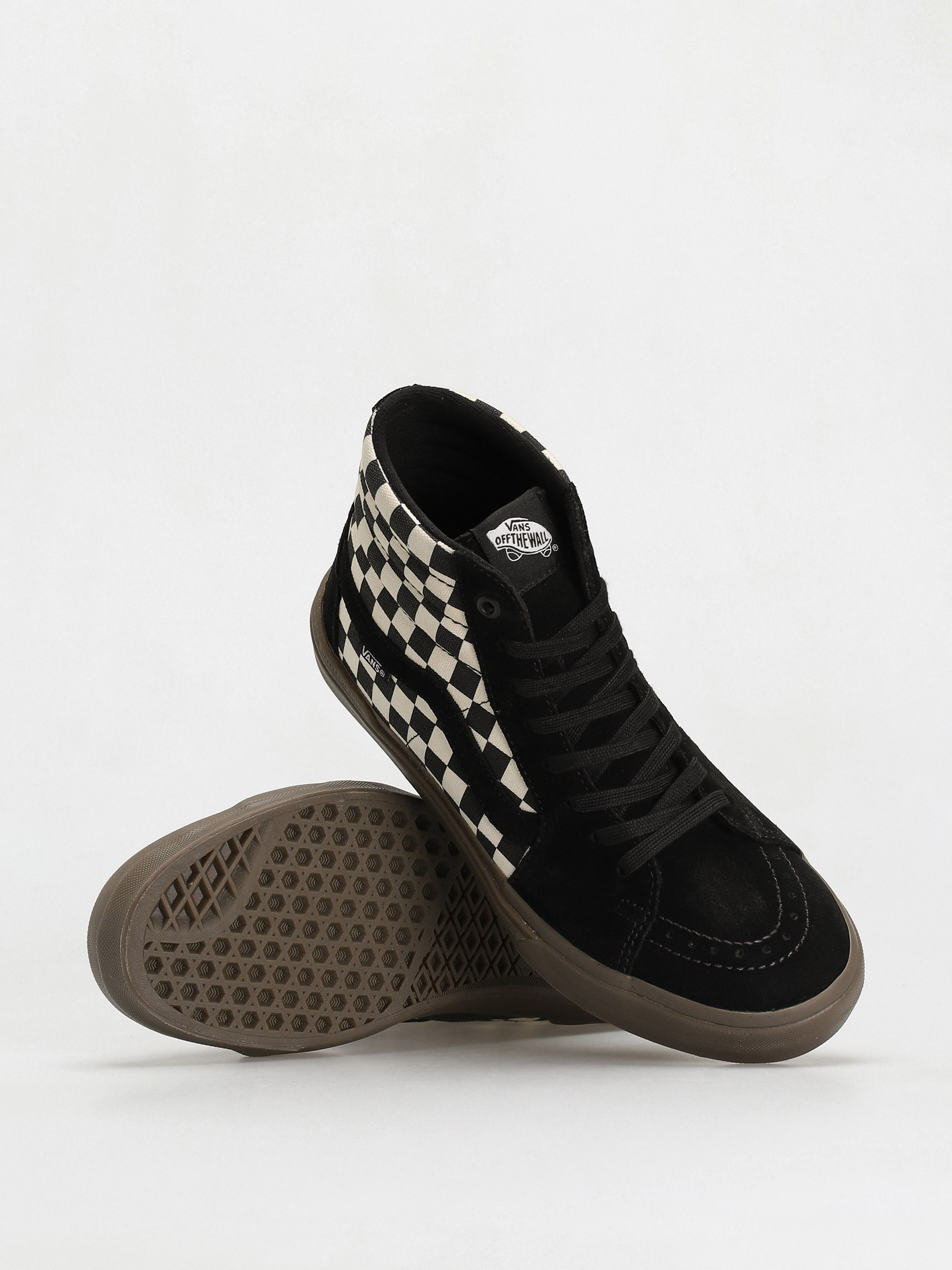 Vans Bmx Sk8 Hi Cipők (checkerboard black/dark gum)