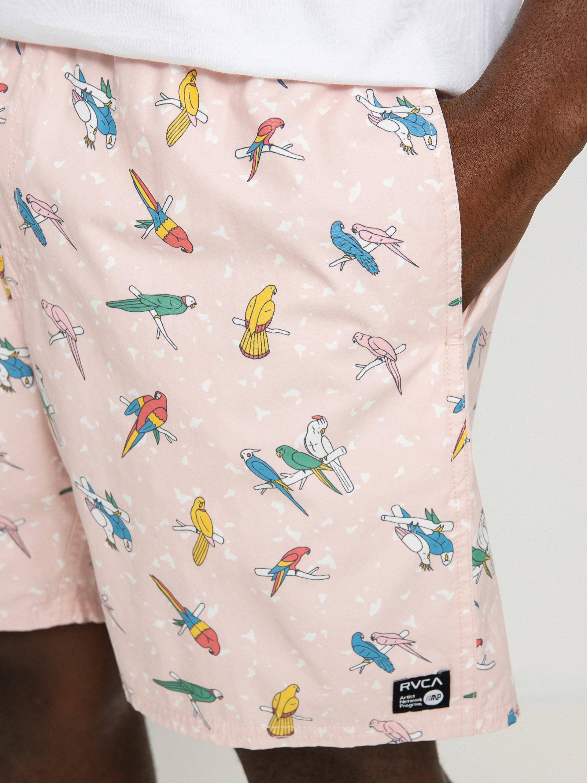 RVCA Lp X Klw Elastic Boardshort (pink)