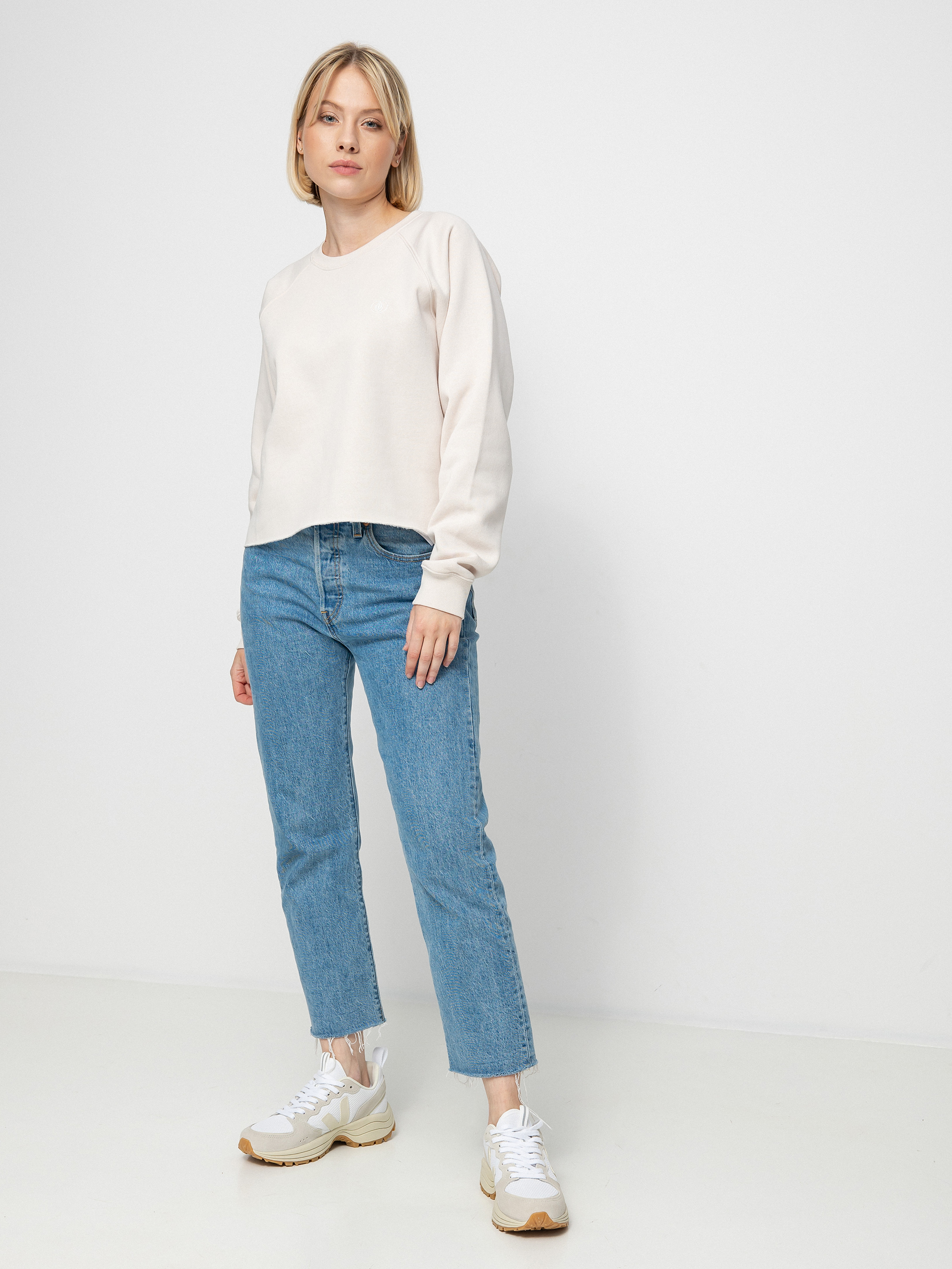 Volcom Truly Stoked Crew Pulóver Wmn (moonbeam)