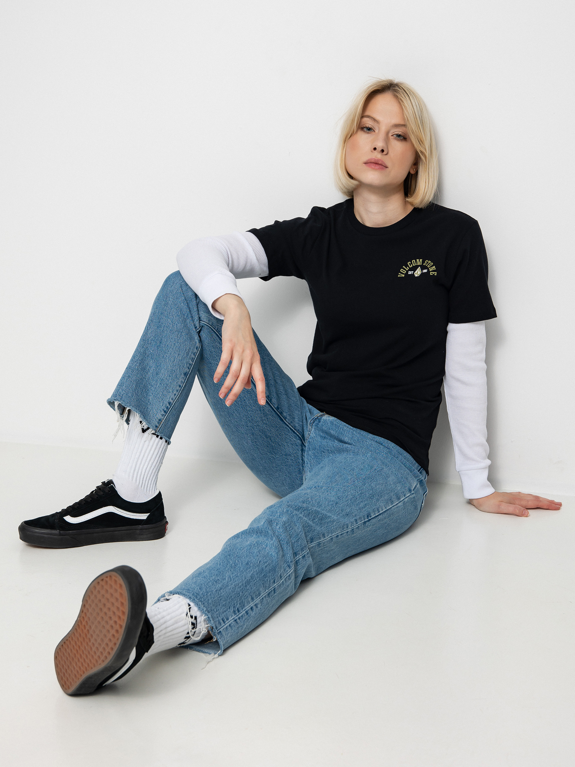 Volcom Ranchamigo Twofer JR Hosszú ujjú felső (black)