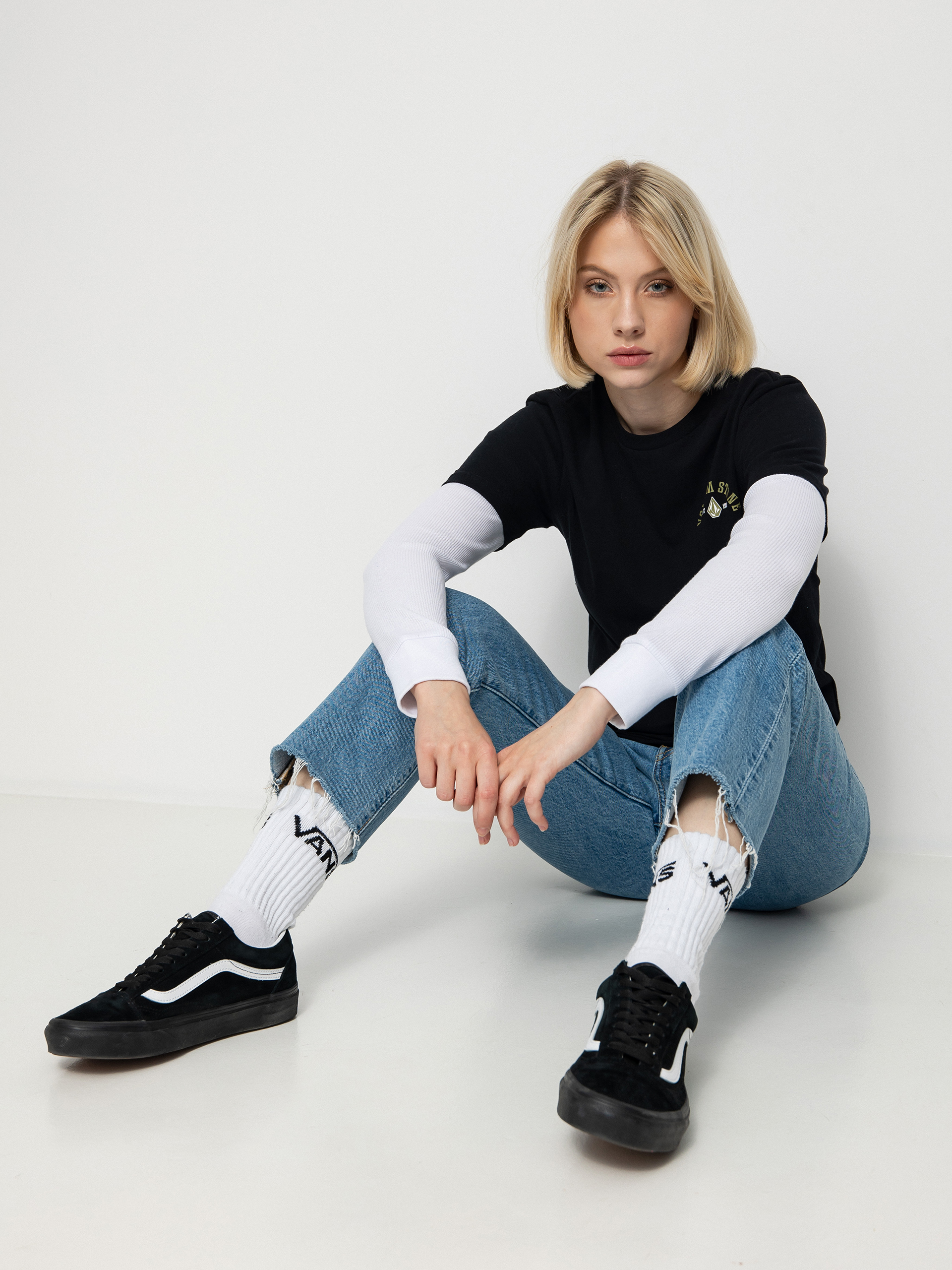 Volcom Ranchamigo Twofer JR Hosszú ujjú felső (black)